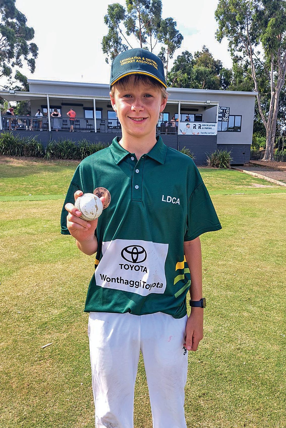 Frazer Livingstone 4/13 with the ball. 