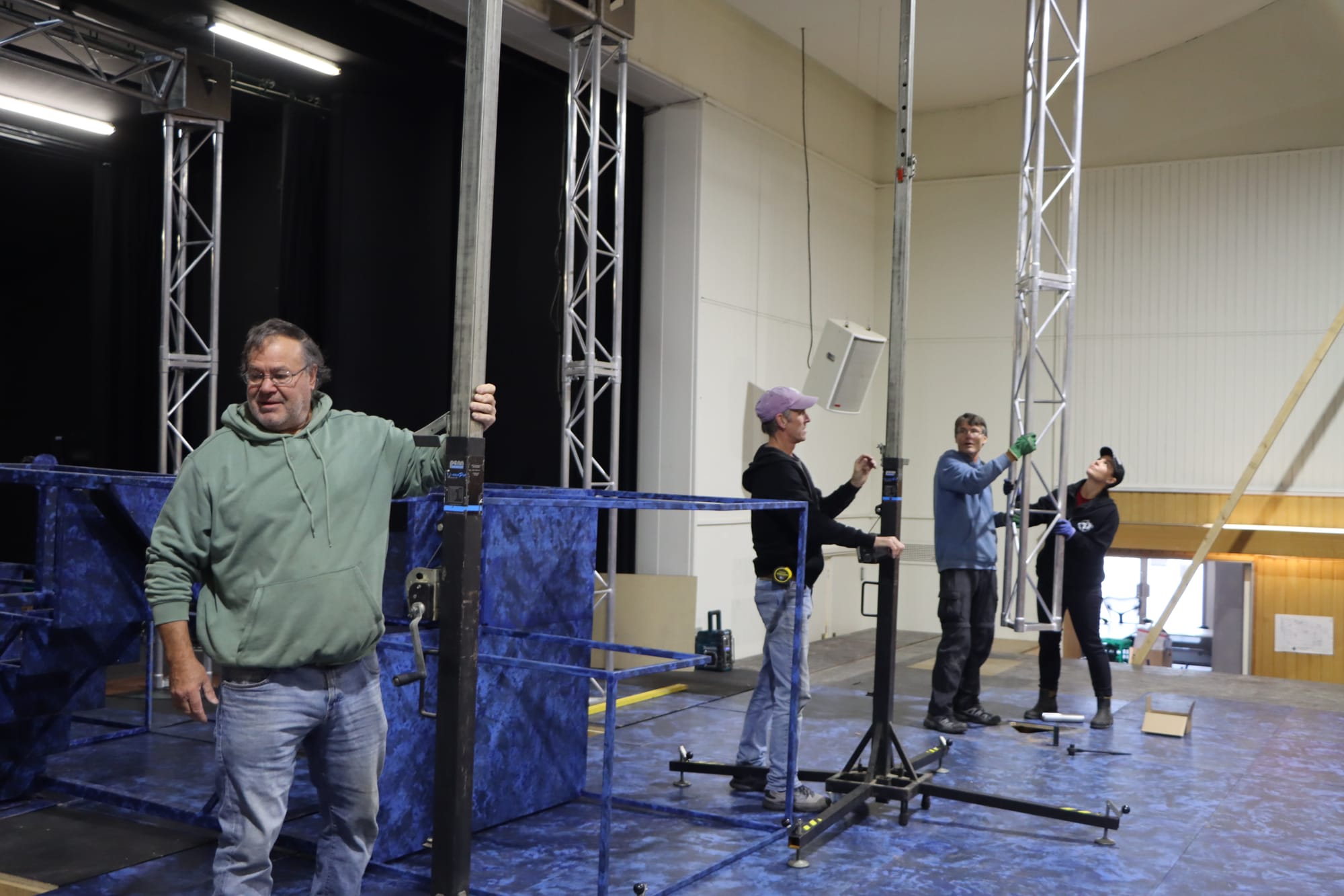 Work takes place on the set. 