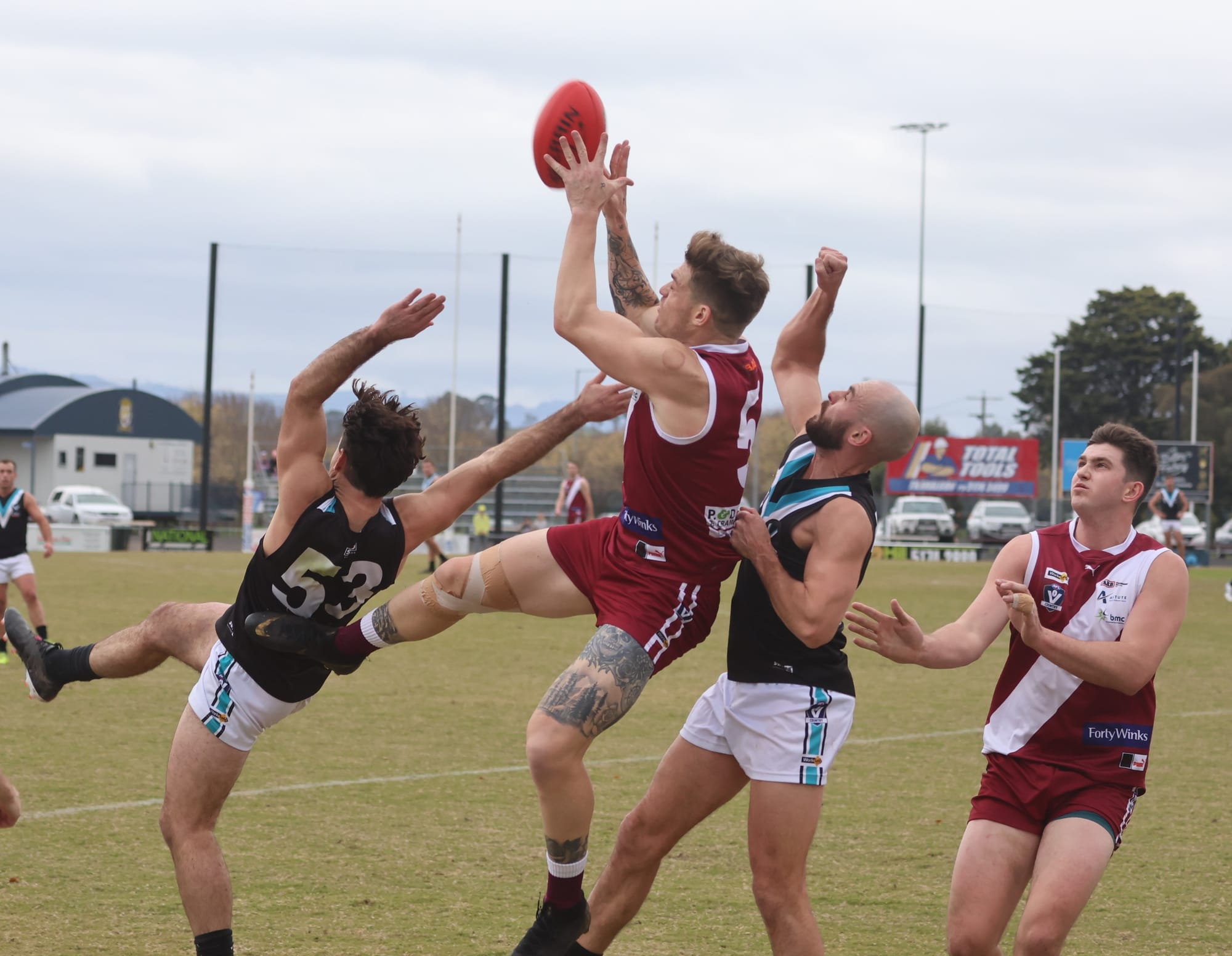 A shining light for Traralgon was their CHB Tye Hourigan who took 18 marks in the match.