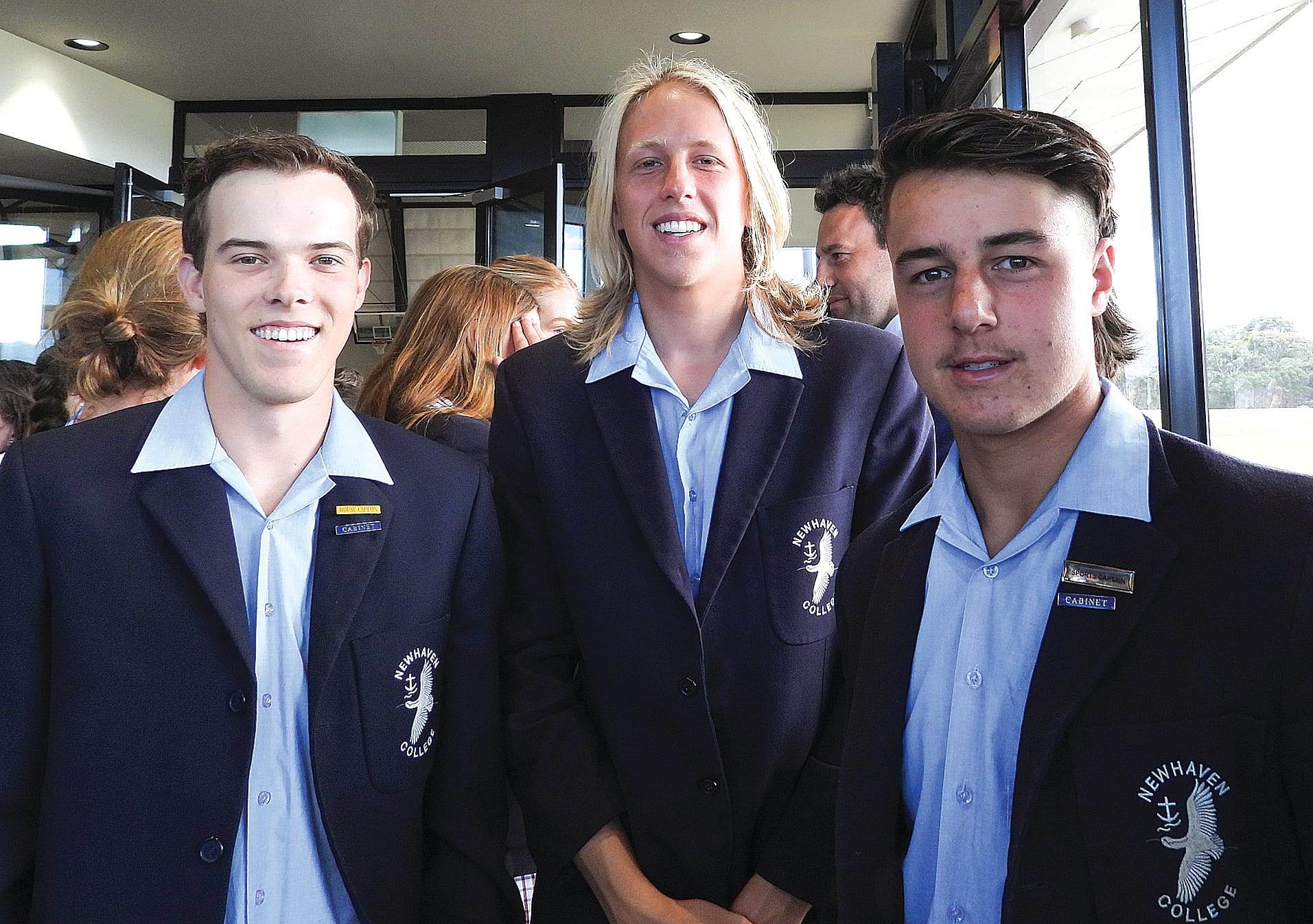 Year 12 Leaders Lucas White, Eden Goldsbury and Lucas Chihotski.
