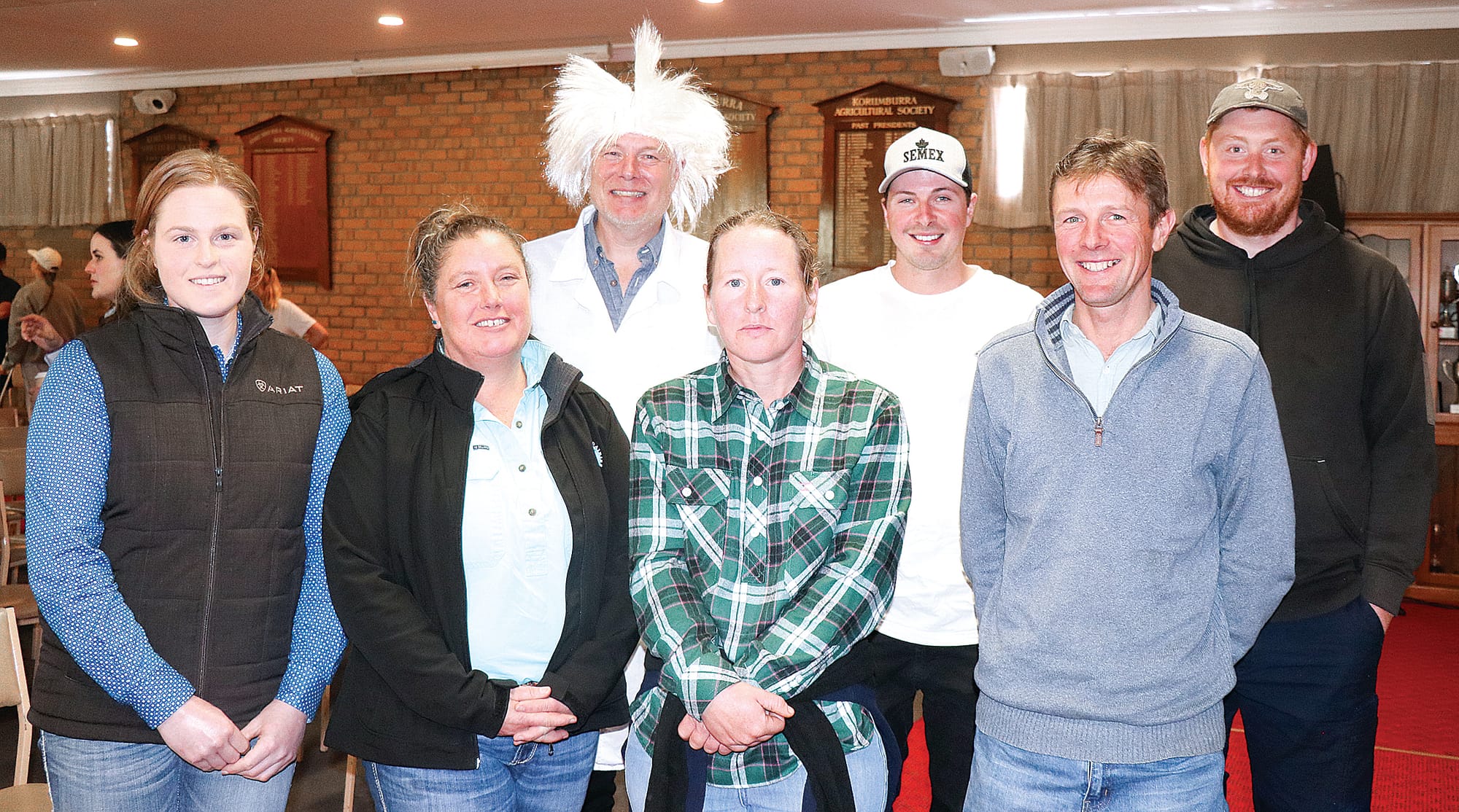 Tamara, Shiona, Matt Harms from Onfarm Consulting, Jasmine, Lachlan, Andrew and Matt all presented a discussion on employment for dairy farmers at the expo on Wednesday morning. Z27_3722 
