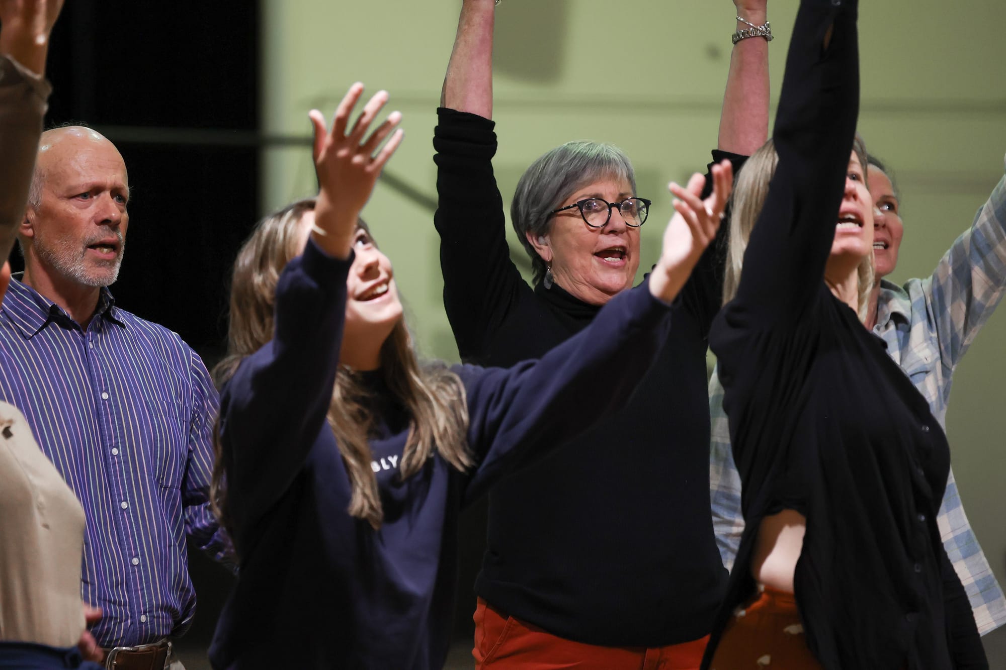 South Gippsland Shire mayor Mohya Davies, centre, with other members of the alto section of the choir.

