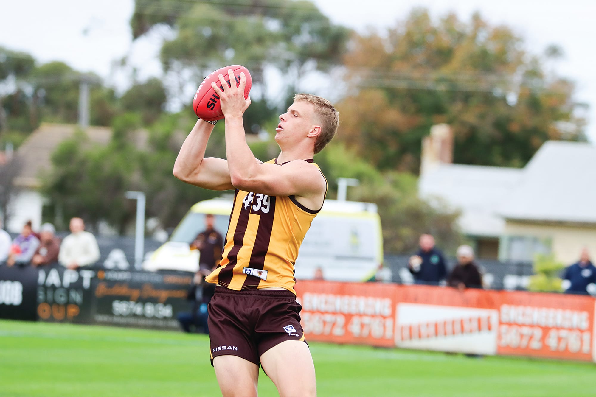 Hawthorn’s Jasper Scaife booted six goals for Box Hill, featuring among the side’s best. A49_1725
