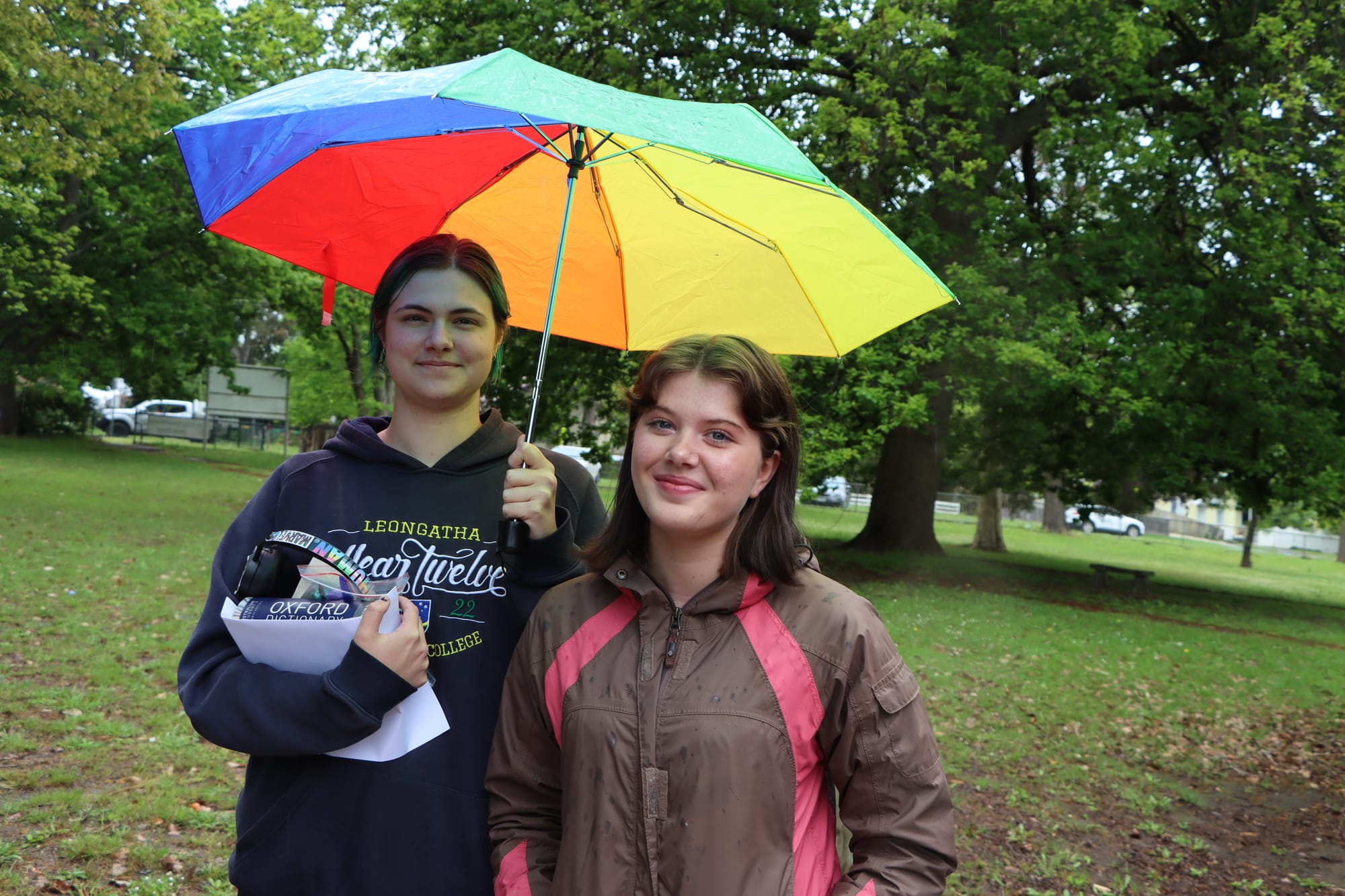 Riam Chilver and Poppy Clarke were pleased with the VCE English exam. 