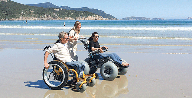 Hire a beach wheelchair at Wilsons Promontory