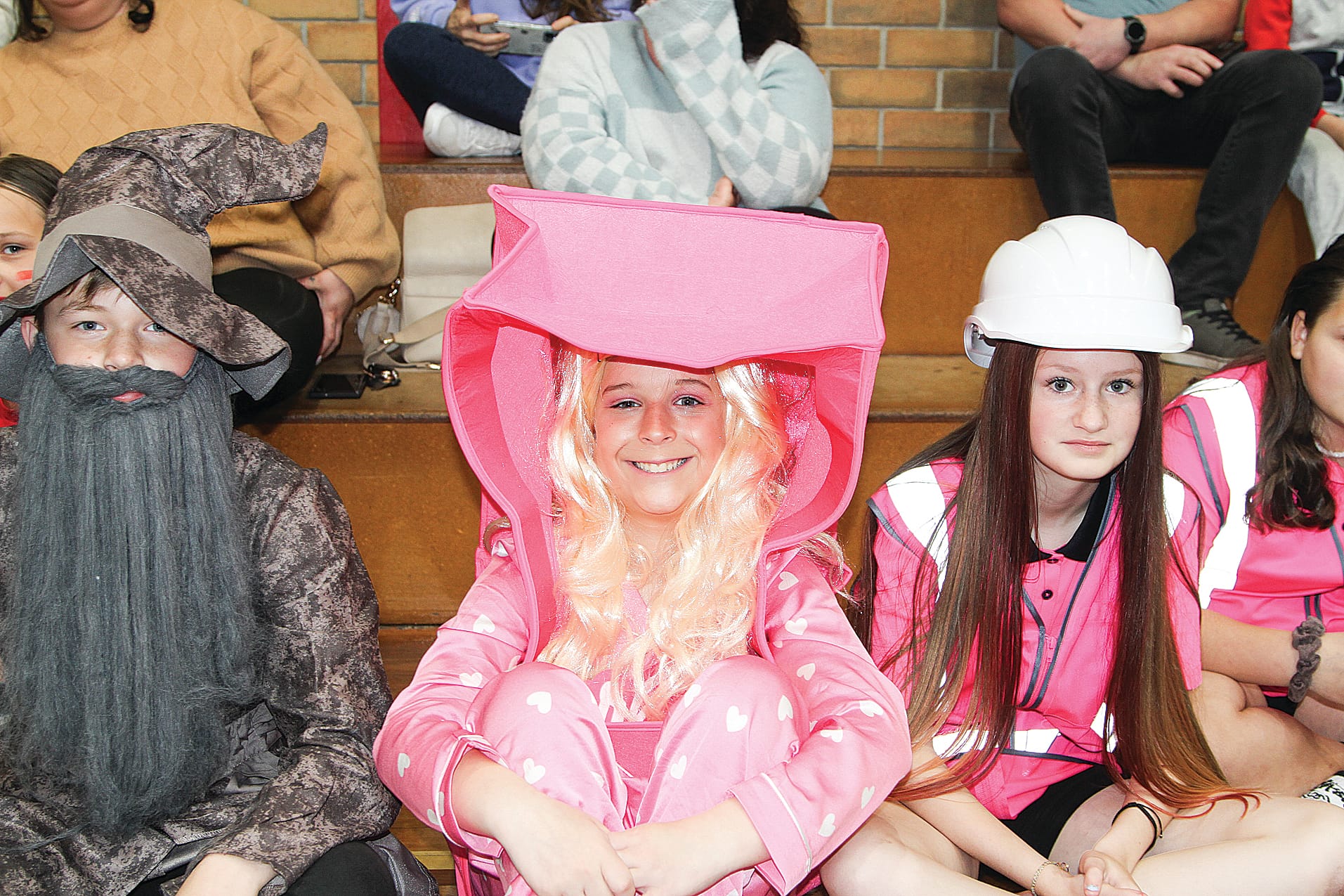 Lincoln, Nate and Annistacia celebrating Book Week at Wonthaggi North Primary School. 