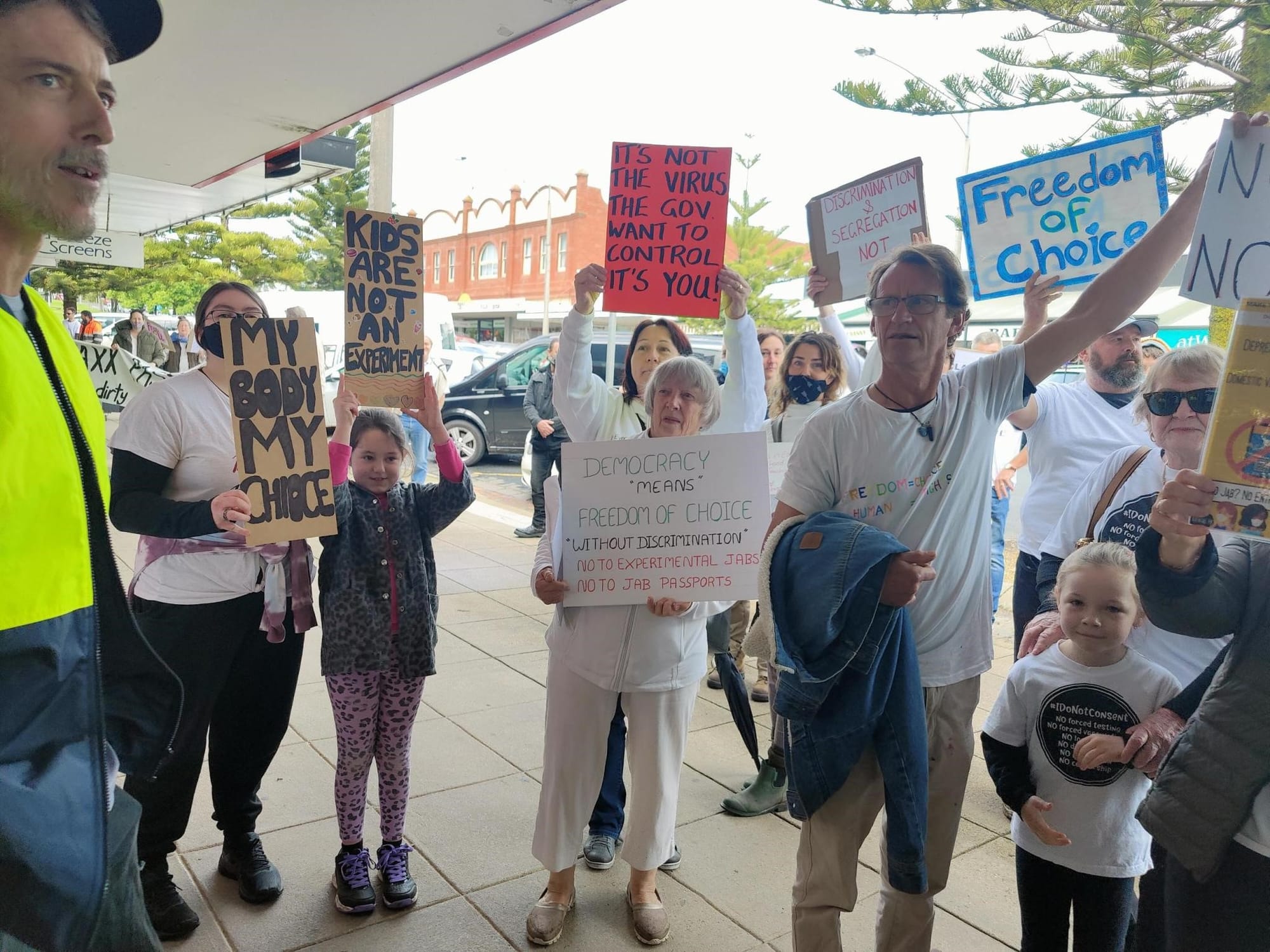 Protest against mandatory jabs, vaccine passports