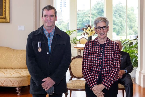 Scott McDonald was humbled upon being awarded a bronze medal for his involvement in the Newhaven car crash.


