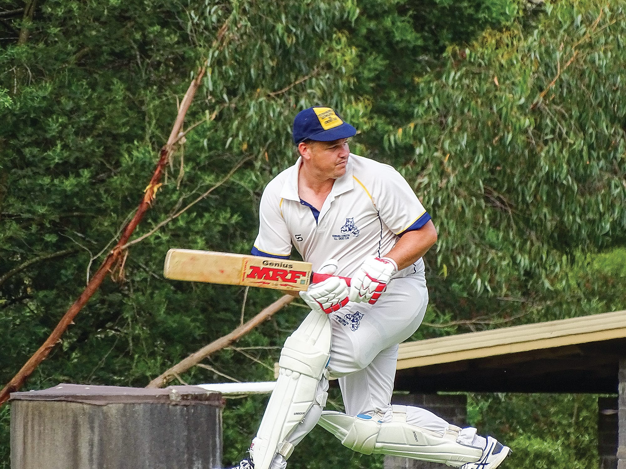 Koonwarra Leongatha RSL’s Ben Heppell showed grit and determination during his knock against Korumburra in the A1 match. Photo: Jodie Arnup.