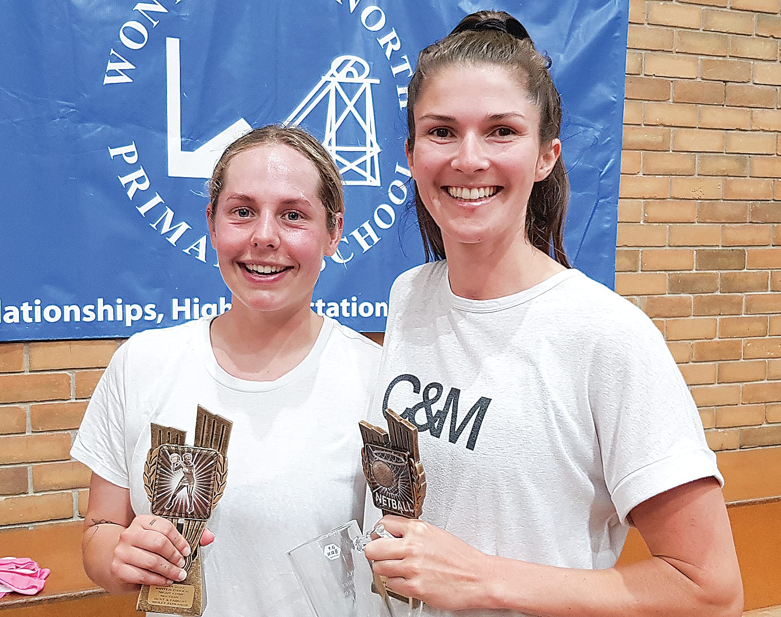 Section One, Best and Fairest L to R was awarded to Molly Edwards, first runner up went to Marni Purvis and second runner up (absent) went to Mataya Moloney. 