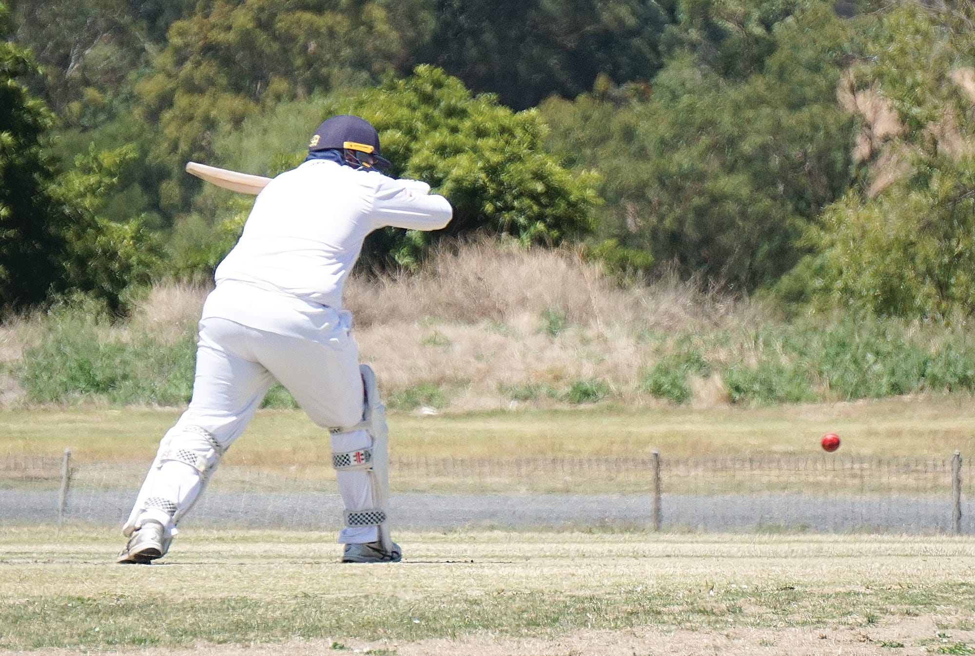 Phillip Island opener Connor Epifano scored 100 runs. Ns03_0425