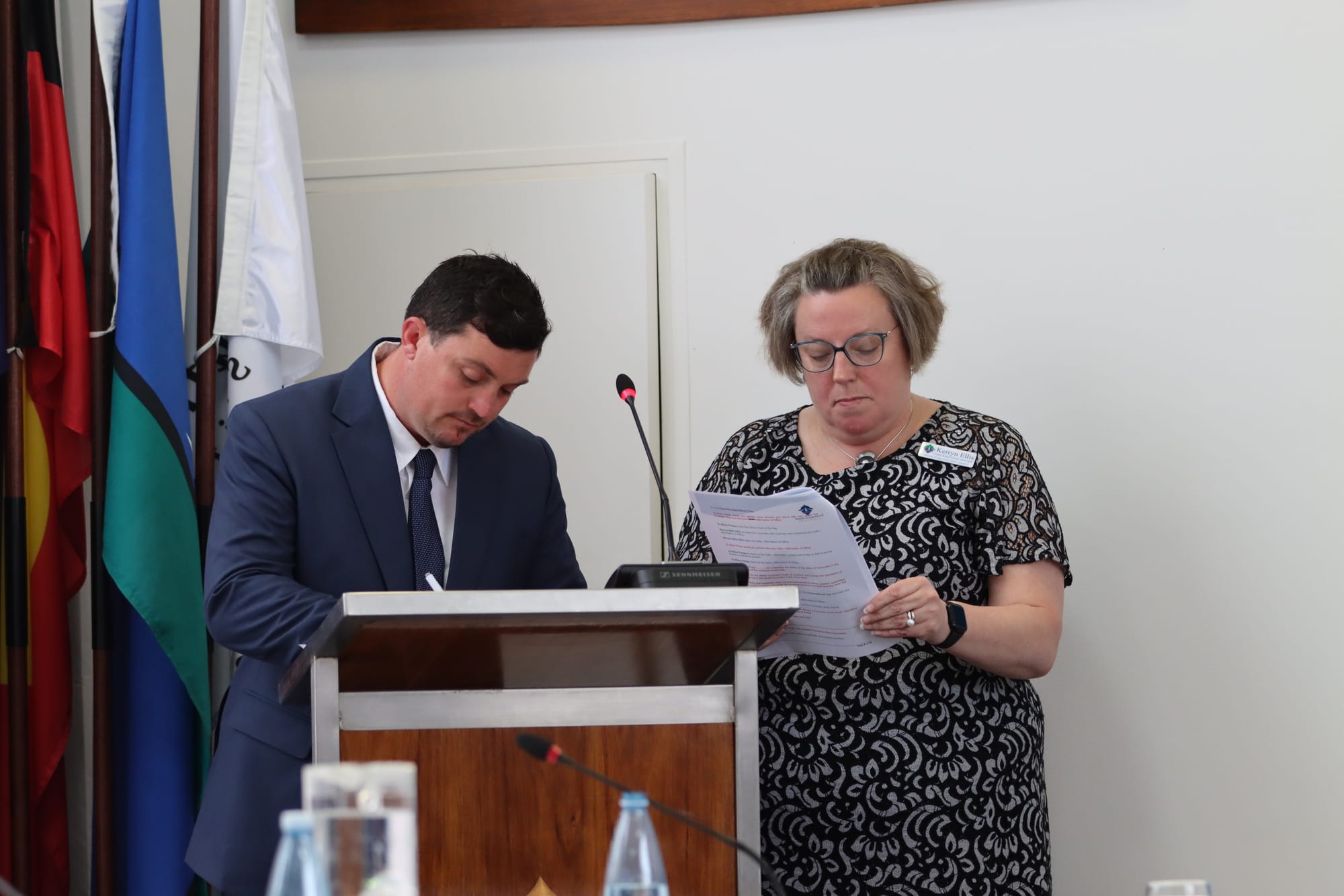 Cr Nathan Hersey officially starts his second term.