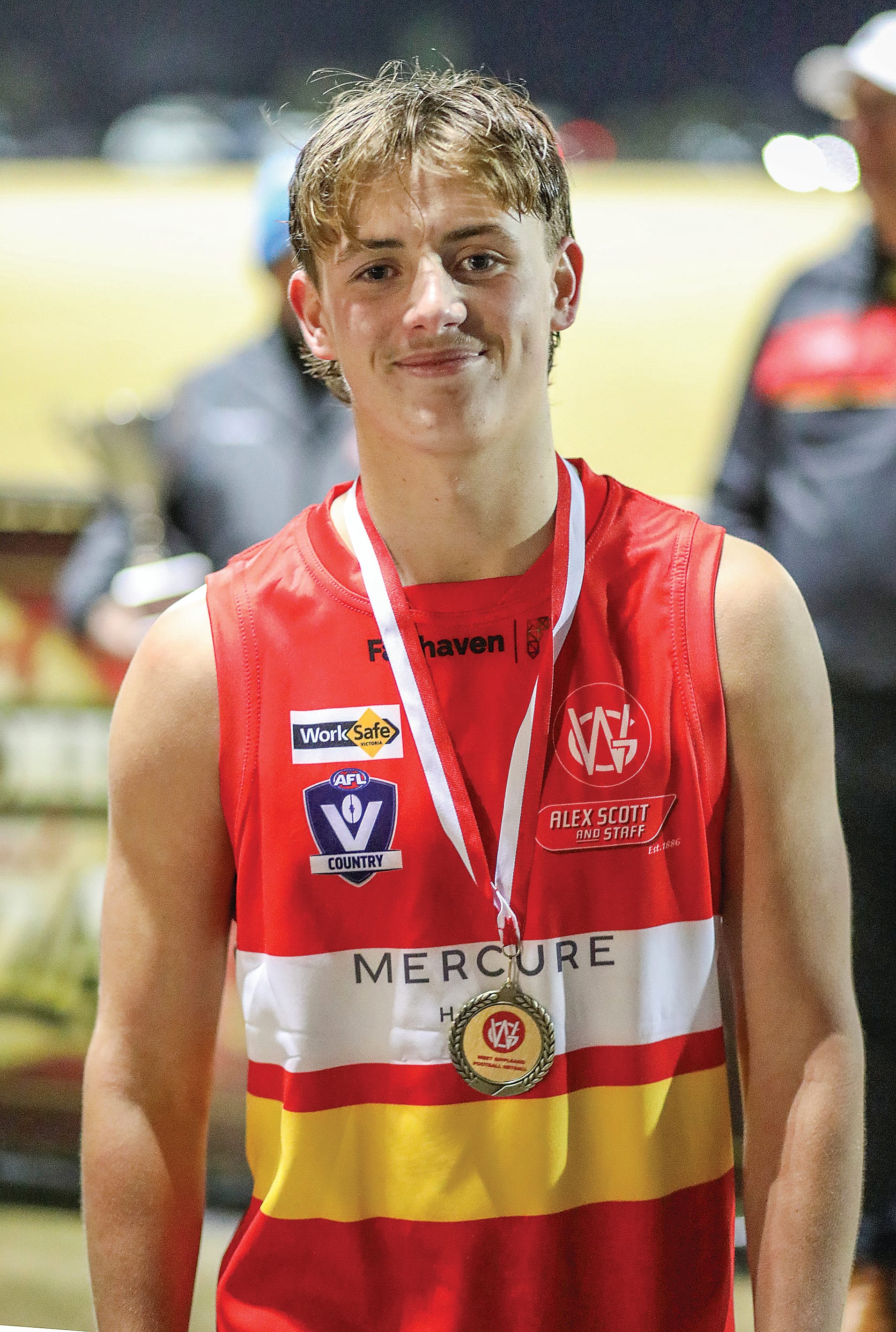 Phillip Island forward Sam O’Garey was the WGFNC’s best player in its win over the EDFNL. Photo: Jeff Tull.