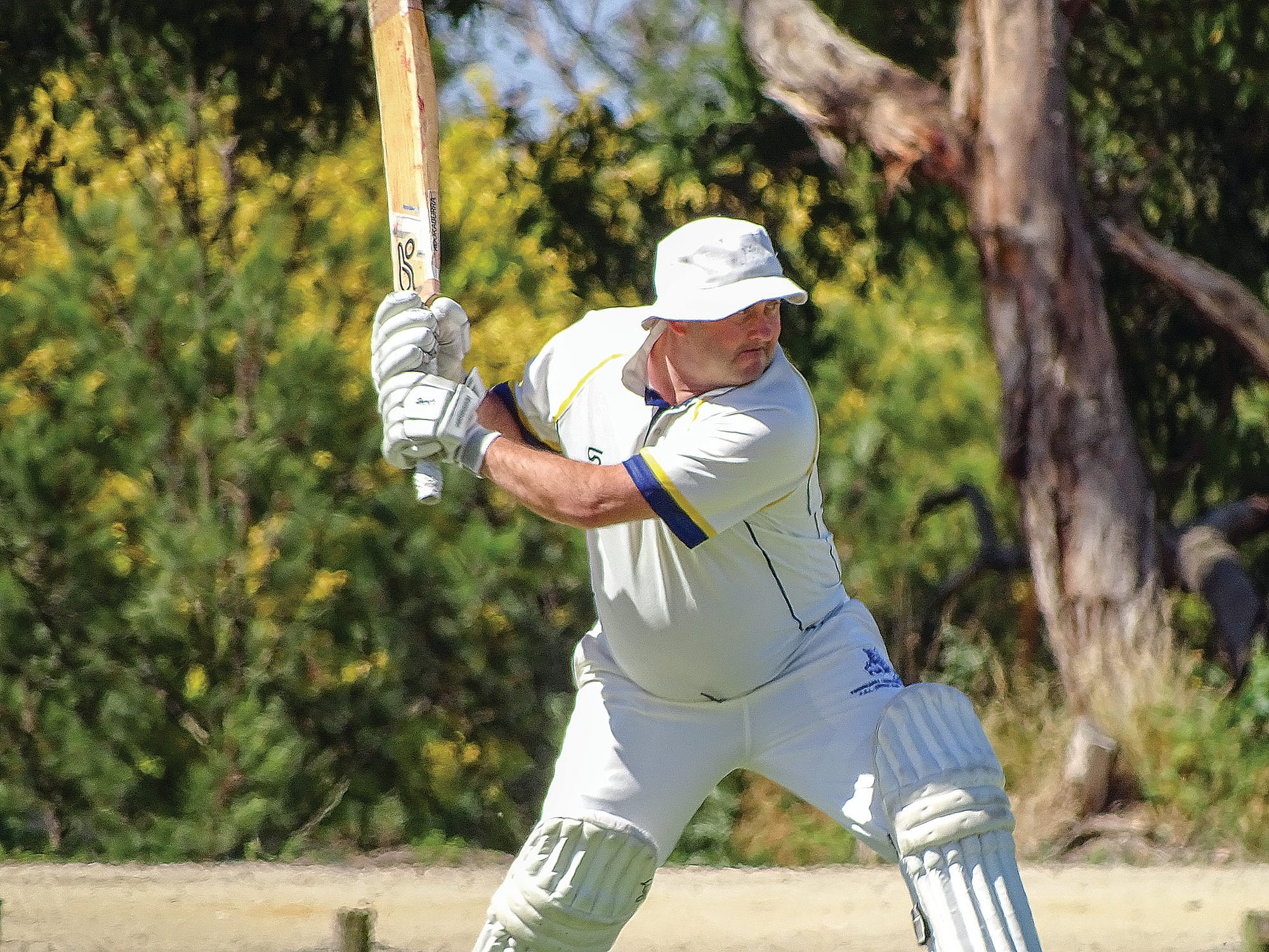 Kevin Thorne made 23 runs for Koonwarra L/RSL in the B2 match against Nyora on Saturday. Photo: Jodie Arnup. 

