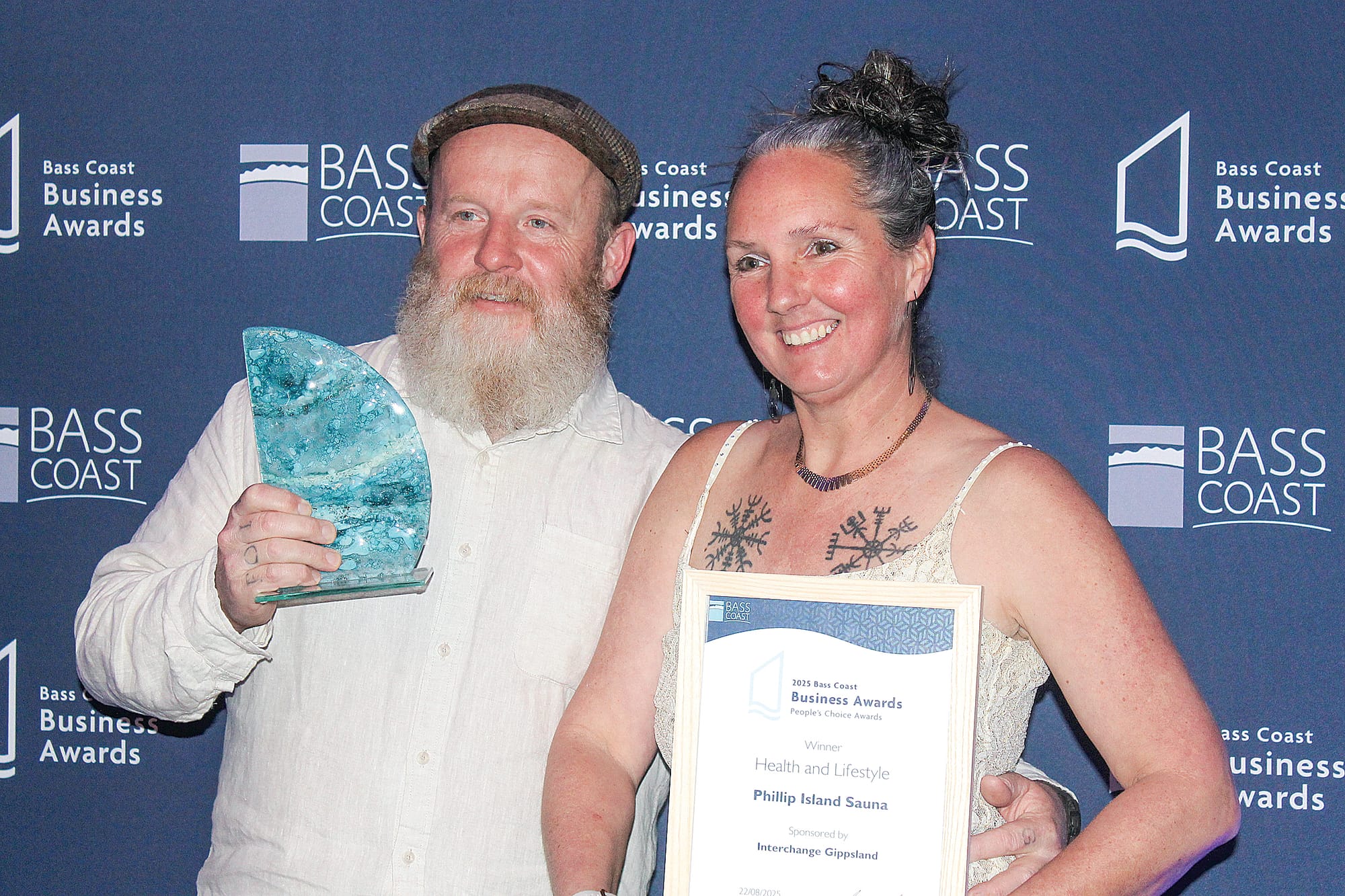 Ben and Tanja White from Phillip Island Sauna (winner) Health and Lifestyle (People’s Choice Award). B53_3425