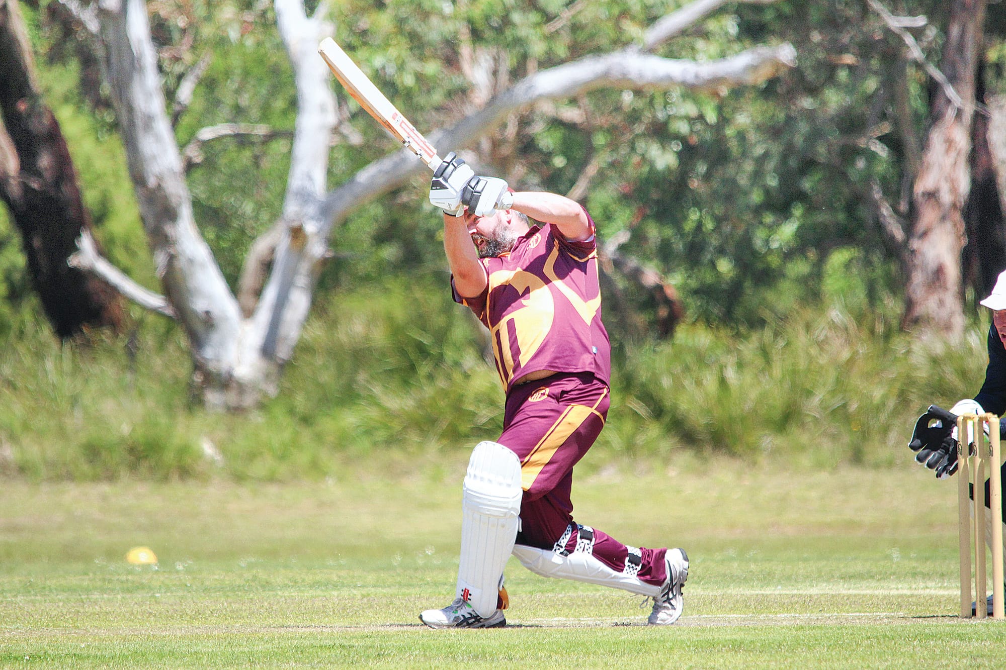 OMK captain James Paterson showed some great form with the bat before unfortunately retiring injured. B06_4922