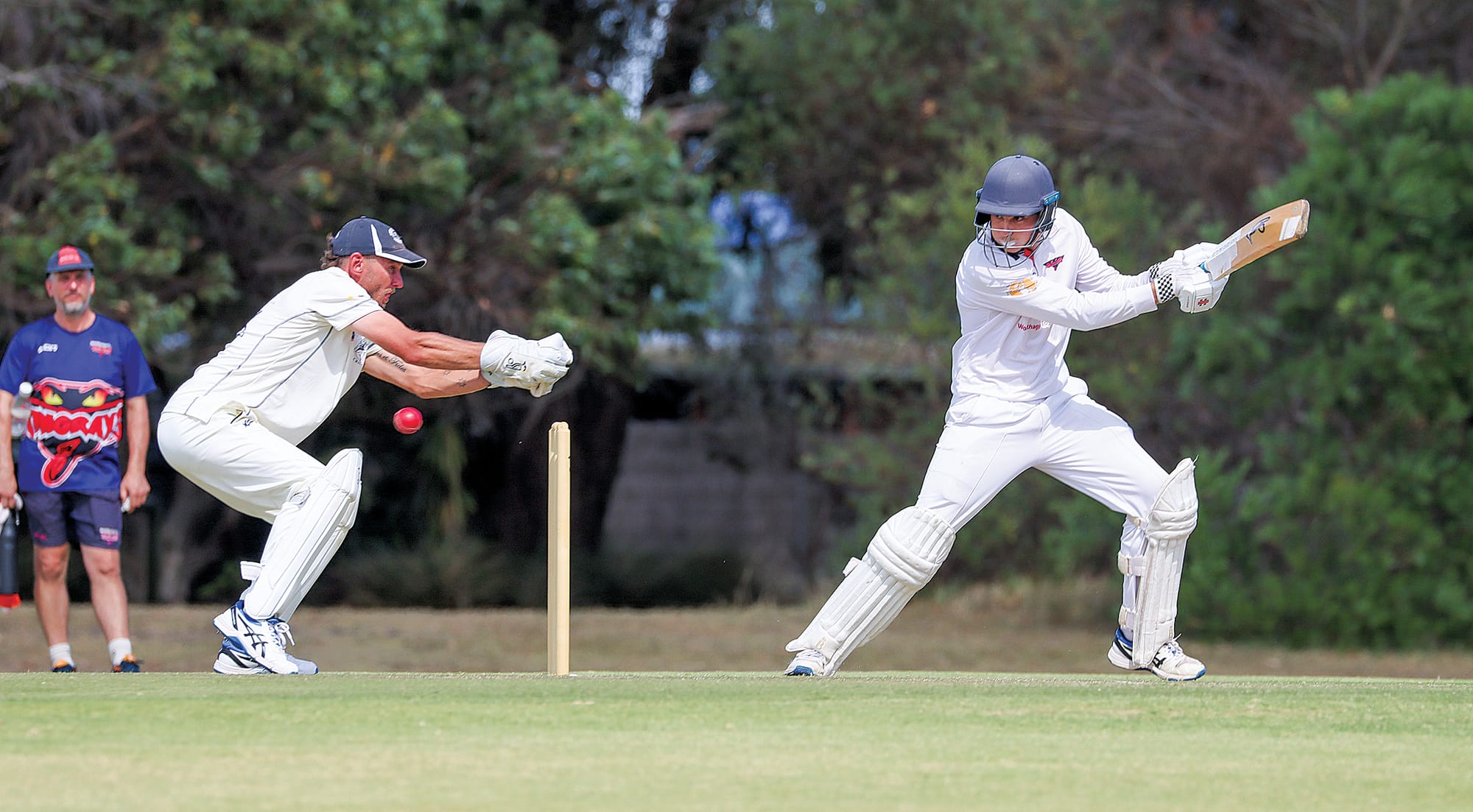 Jack Butcher bats during his knock of 54 for Inverloch, which had an impressive first day against Kilcunda-Bass. A38_0825