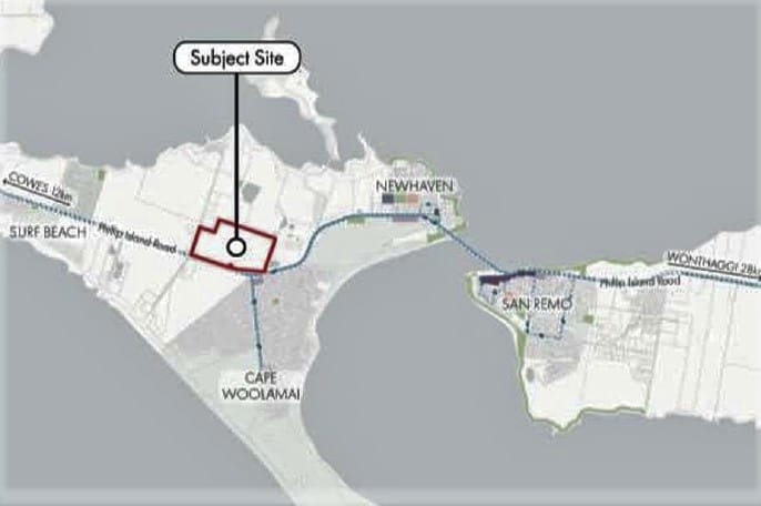 The proposed location of the new National Vietnam Veterans Museum off Phillip Island Road at Newhaven.
