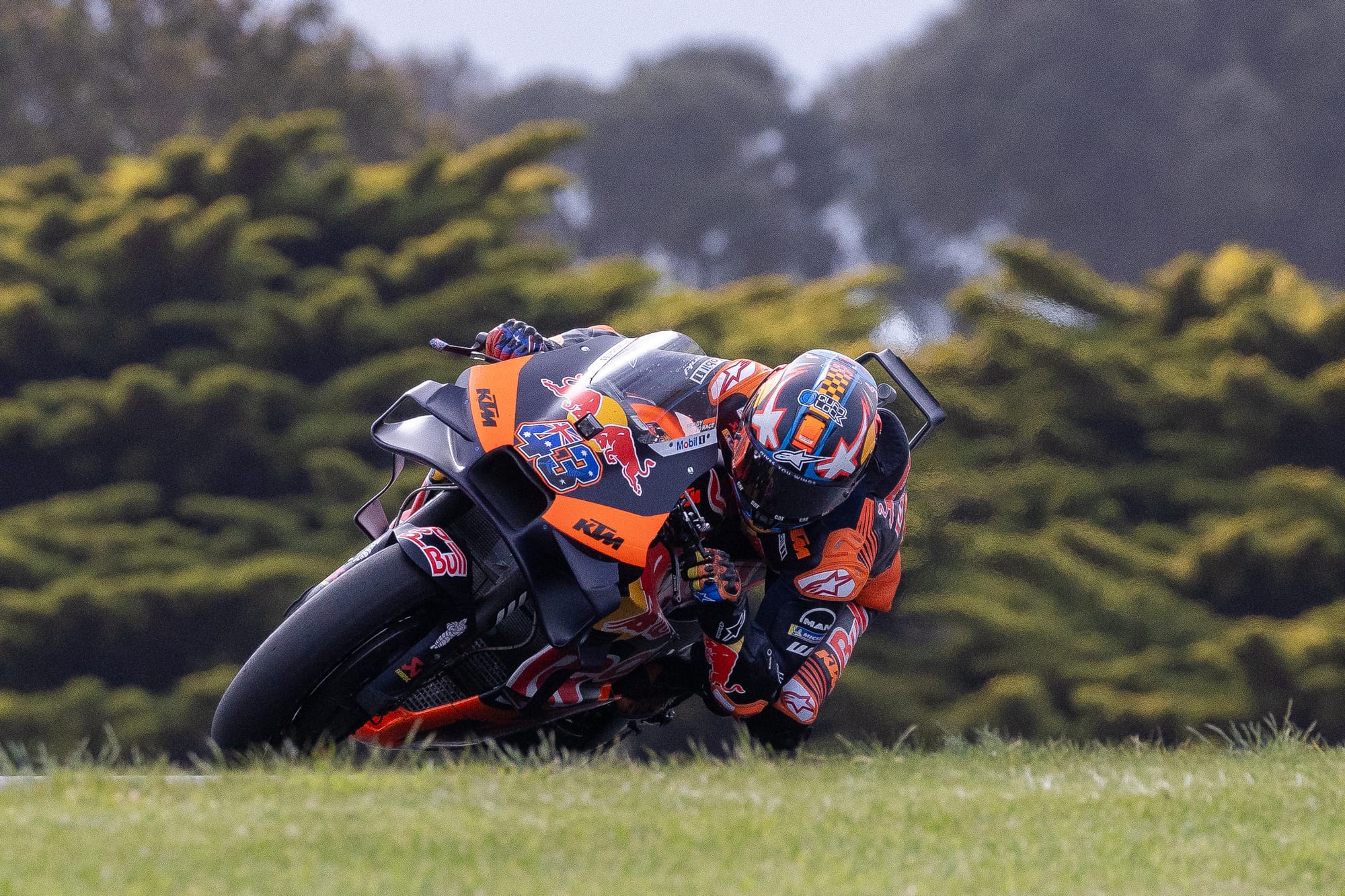 Aussie Jack Miller (43) cresting Lukey Heights on the way to seventh position in the Australian Grand Prix.