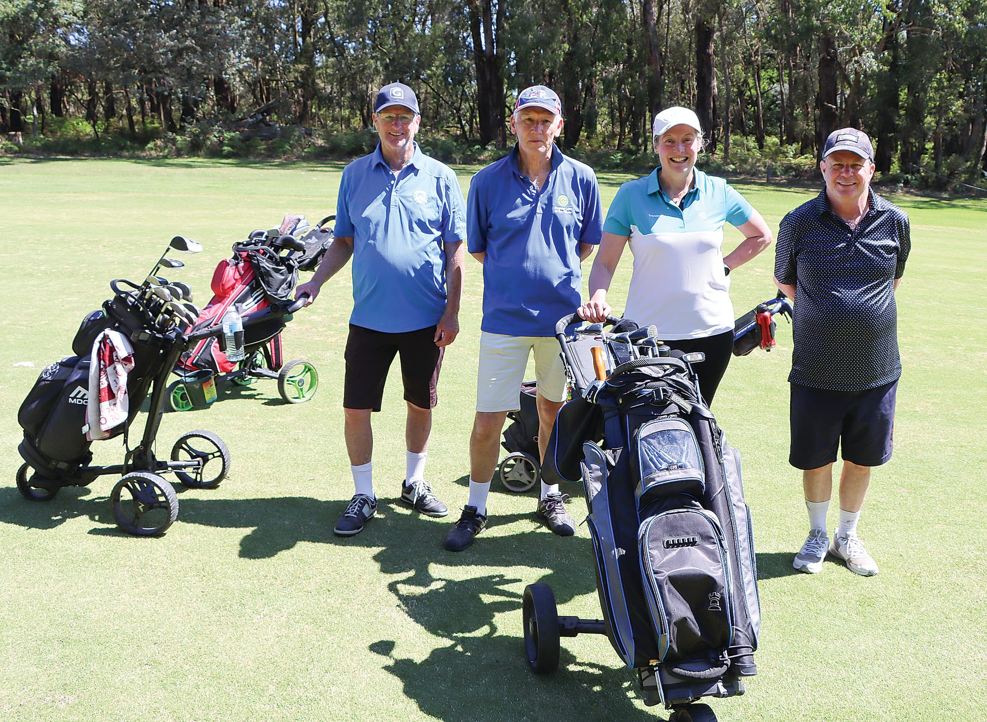 David Mock, Stephen Lacy, Sue Phillips and Jeff White on the 10th hole. A13_4425