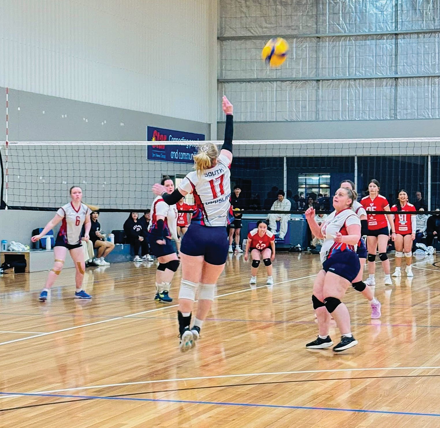 South Gippsland Volleyball Club, women’s team, is led by captain Tamara Miller and coached by Jessica Sanders. 