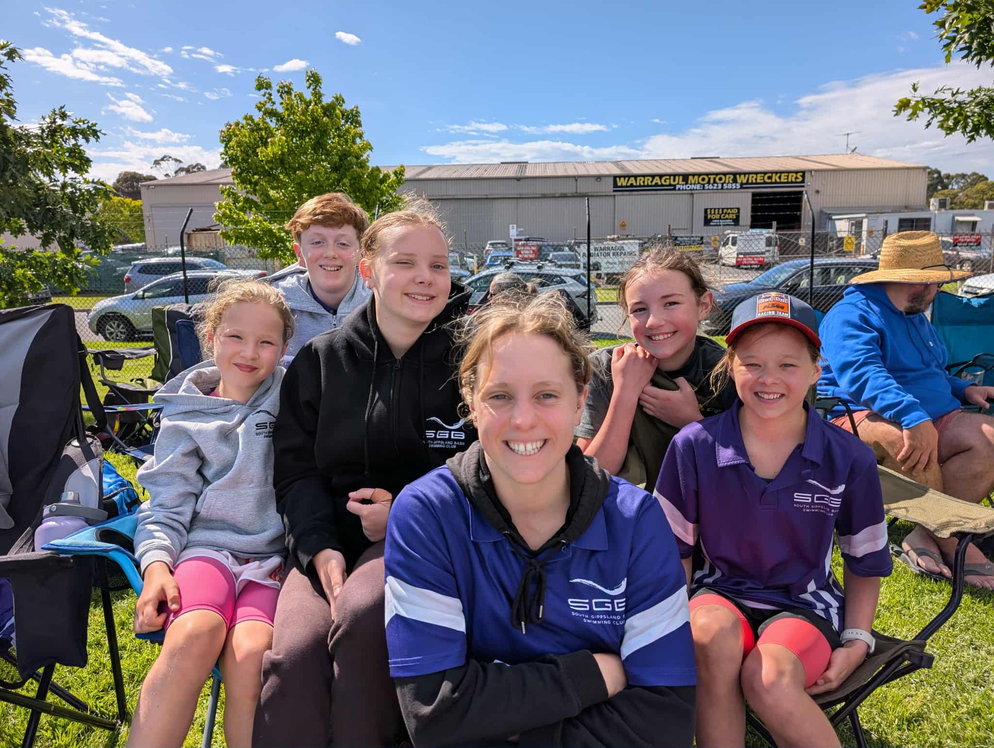 South Gippsland Bass (SGB) coach Trinity advises the juniors at the GSI 7 Warragul. 