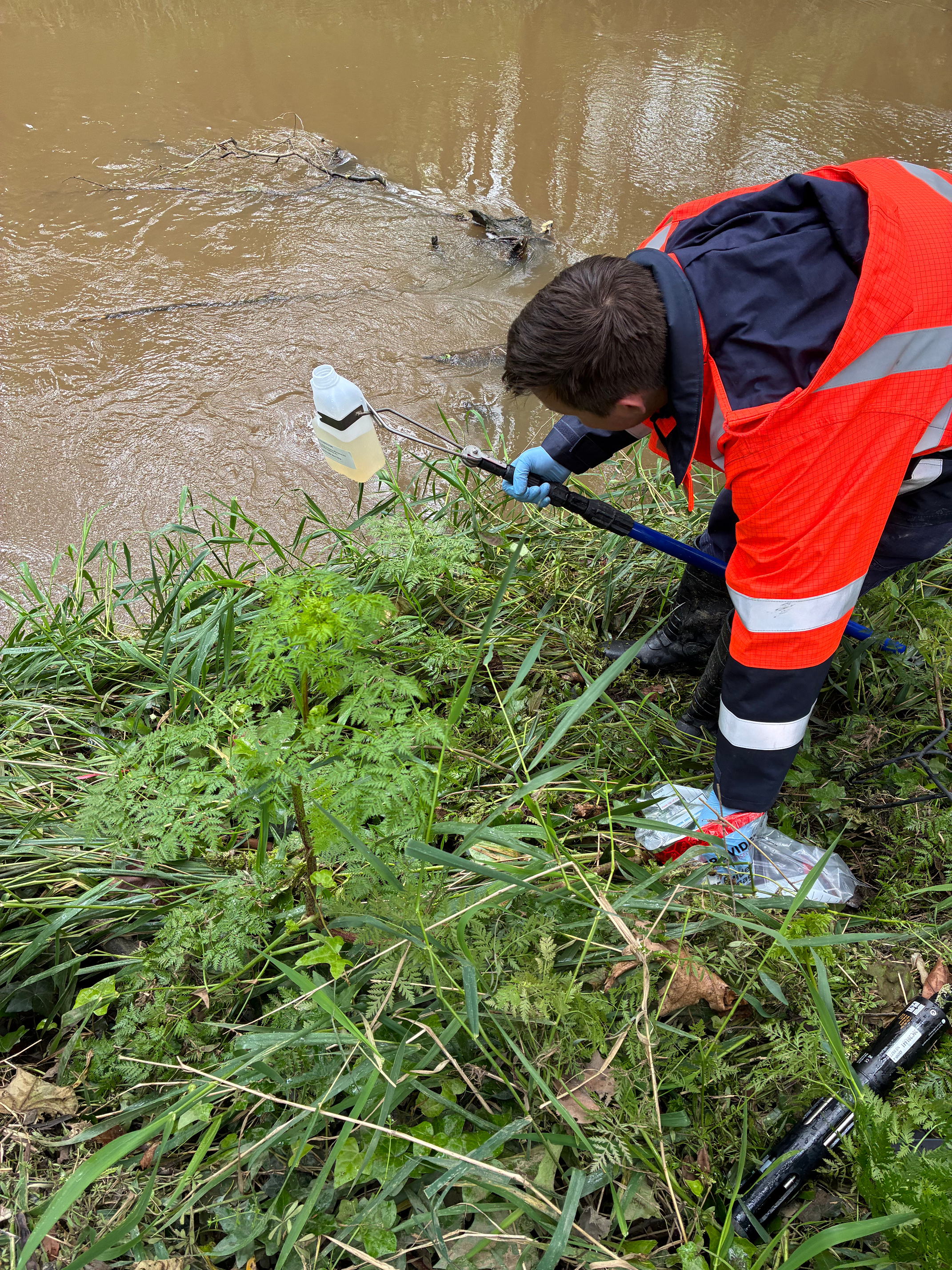 EPa officers on site testing the water on Thursday.