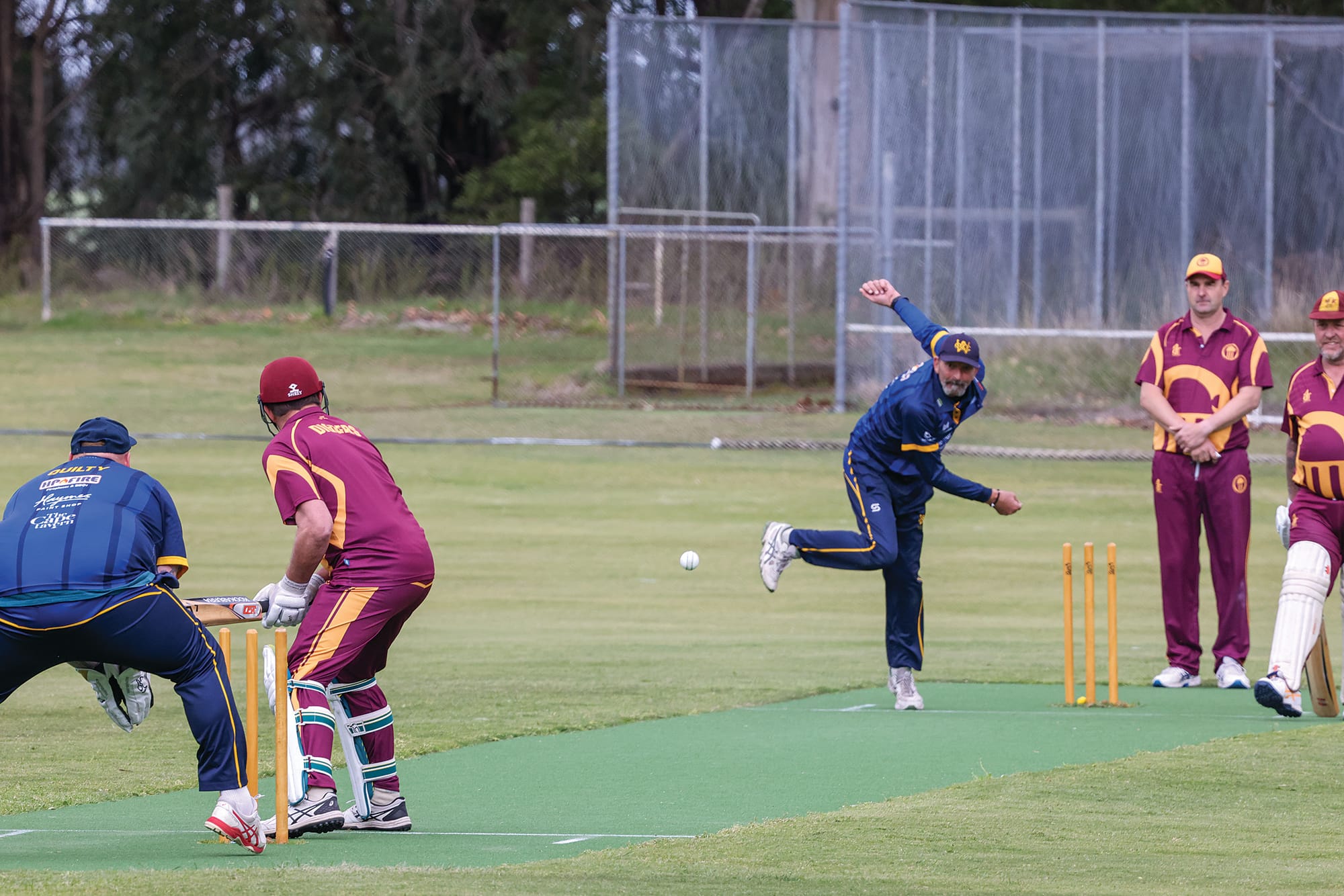 OMK Batsman Paul Whiteside finished with 11 runs not out in C1. W32_4125