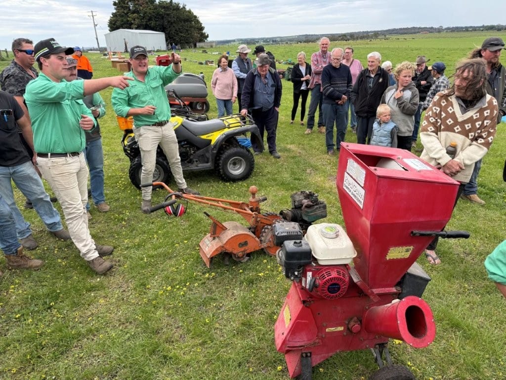 “What am I bid for this chipper… sold for $200.