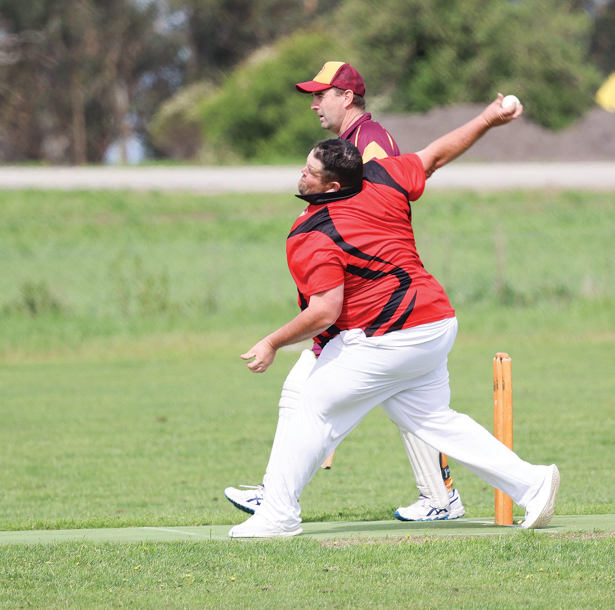 A change of pace by Nerrena’s Zach Trease in Leongatha and District League C1 at Digger Park. B107_4325