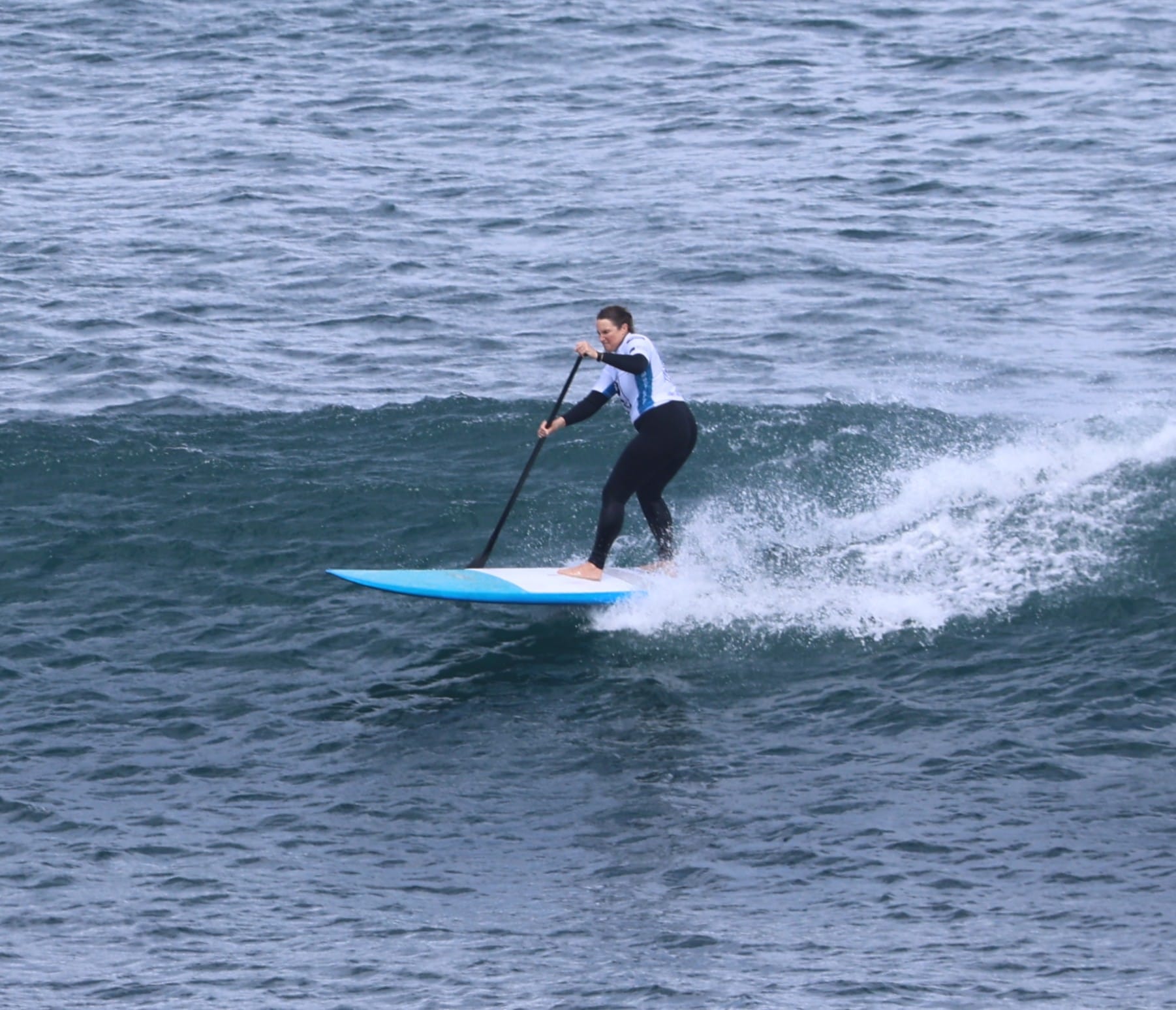 Stand-up Paddleboard surfers beat the storm at Phillip Island