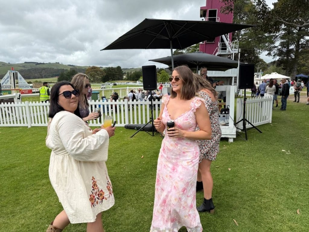 The weather was fine enough at Woolamai on Saturday for some dancing on the lawn.