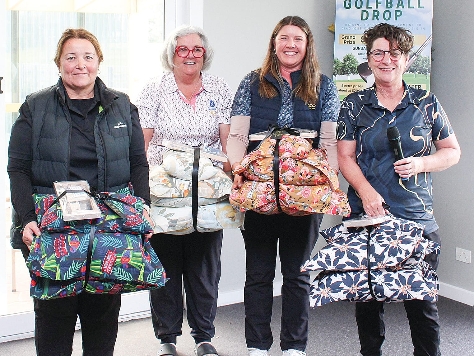 Sharyn Williams, Simone Lindsay, Donna Brosnan and Karen Davis were the ladies’ winners at the annual Ambrose Golf Day fundraiser.
