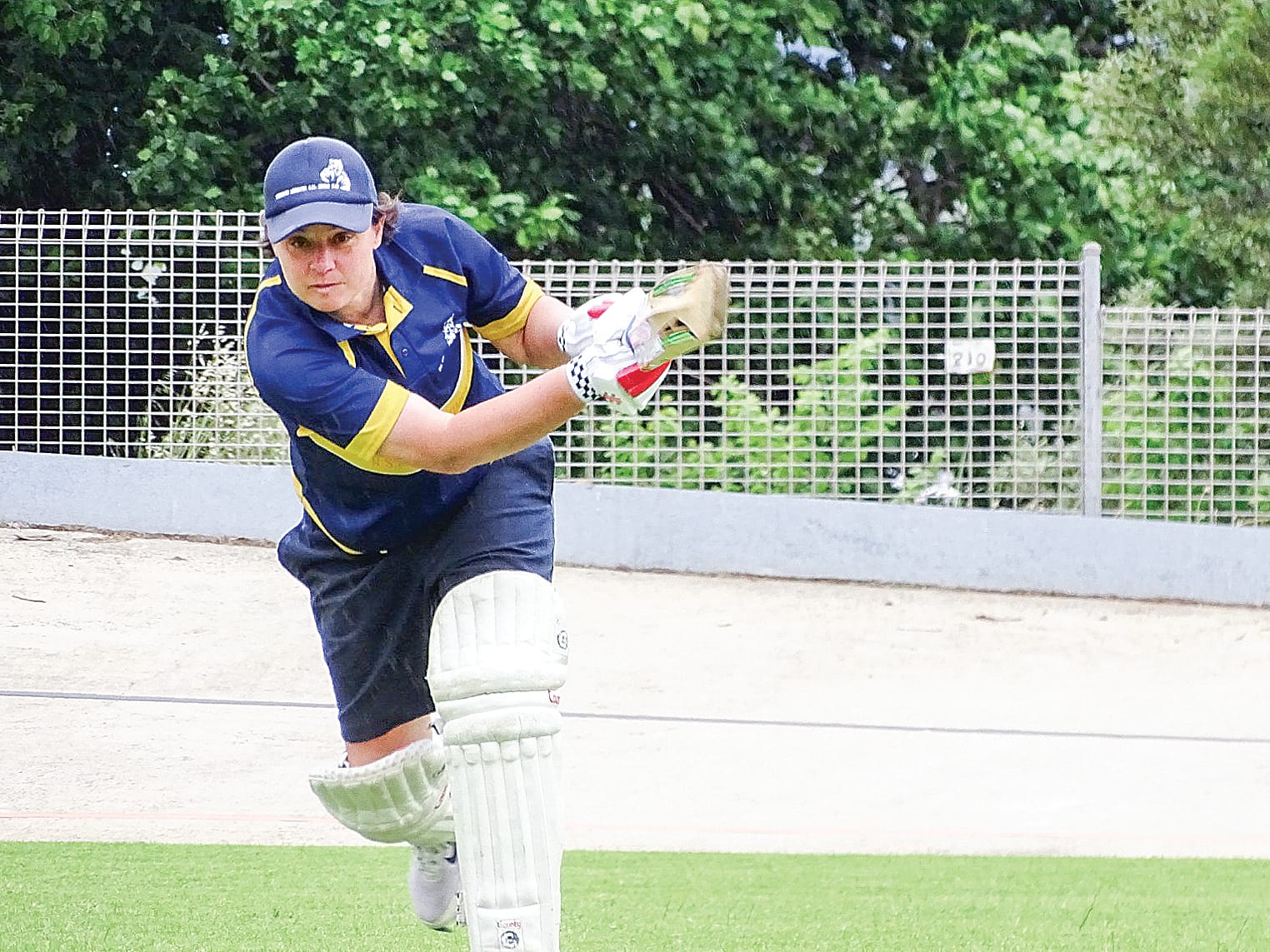 Kathy Zacharopoulos gave a solid batting performance for Koonwarra L/RSL. Photo: Jodie Arnup. 