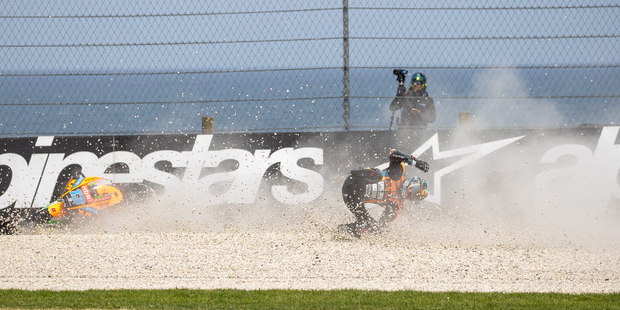 Thrills and spills as Bezzecchi sets new MotoGP lap record