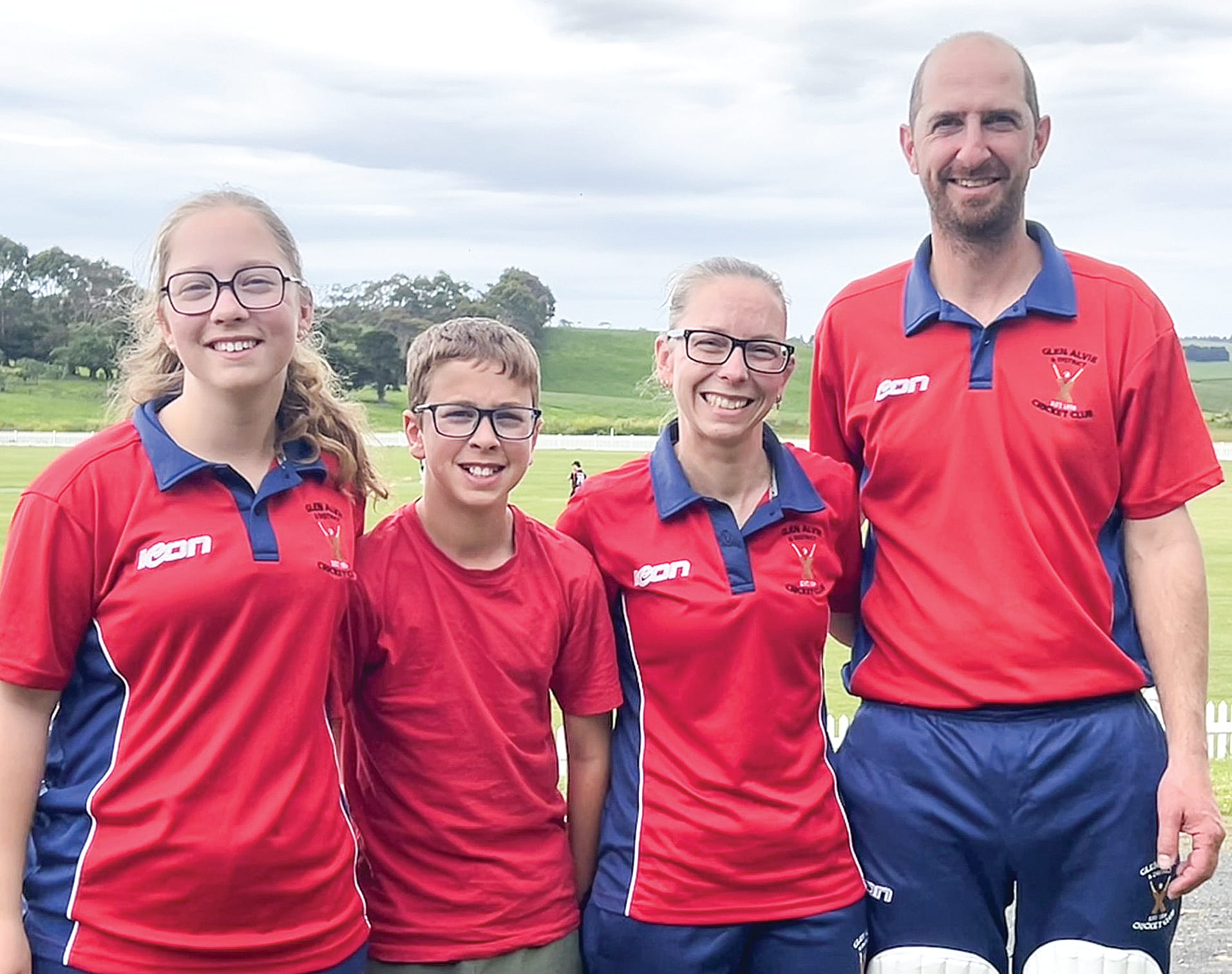 Grace, Hugo, Jess and Owen Luff at Glen Alvie’s C2 match on Saturday. The Luff family had great representation in Glen Alvie’s C2 side with Grace, Jess and Owen selected. Tk26_4725