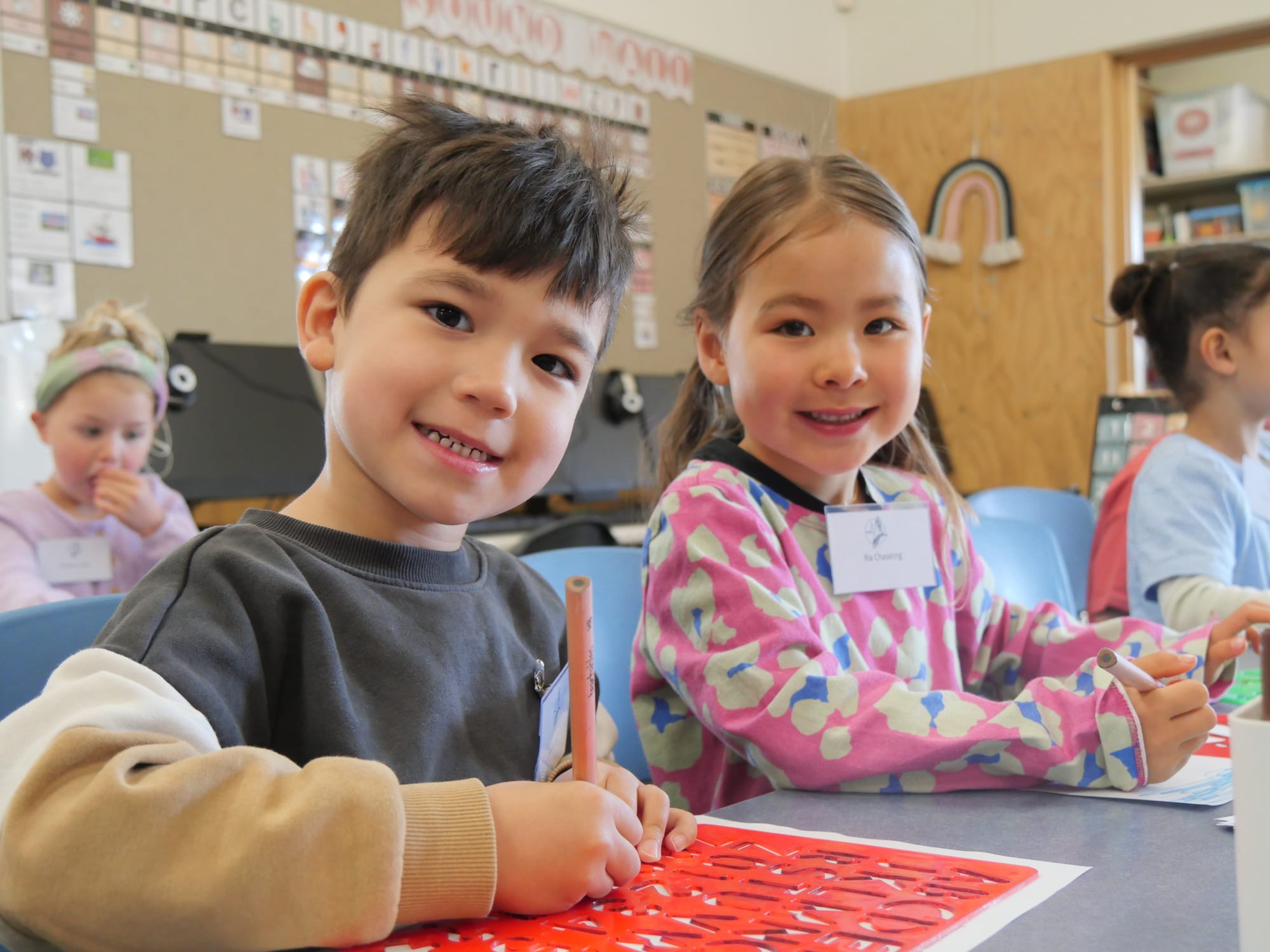 2026 Newhaven College Preps Jacob and Ria enjoy counting games during Prep in-class transition.