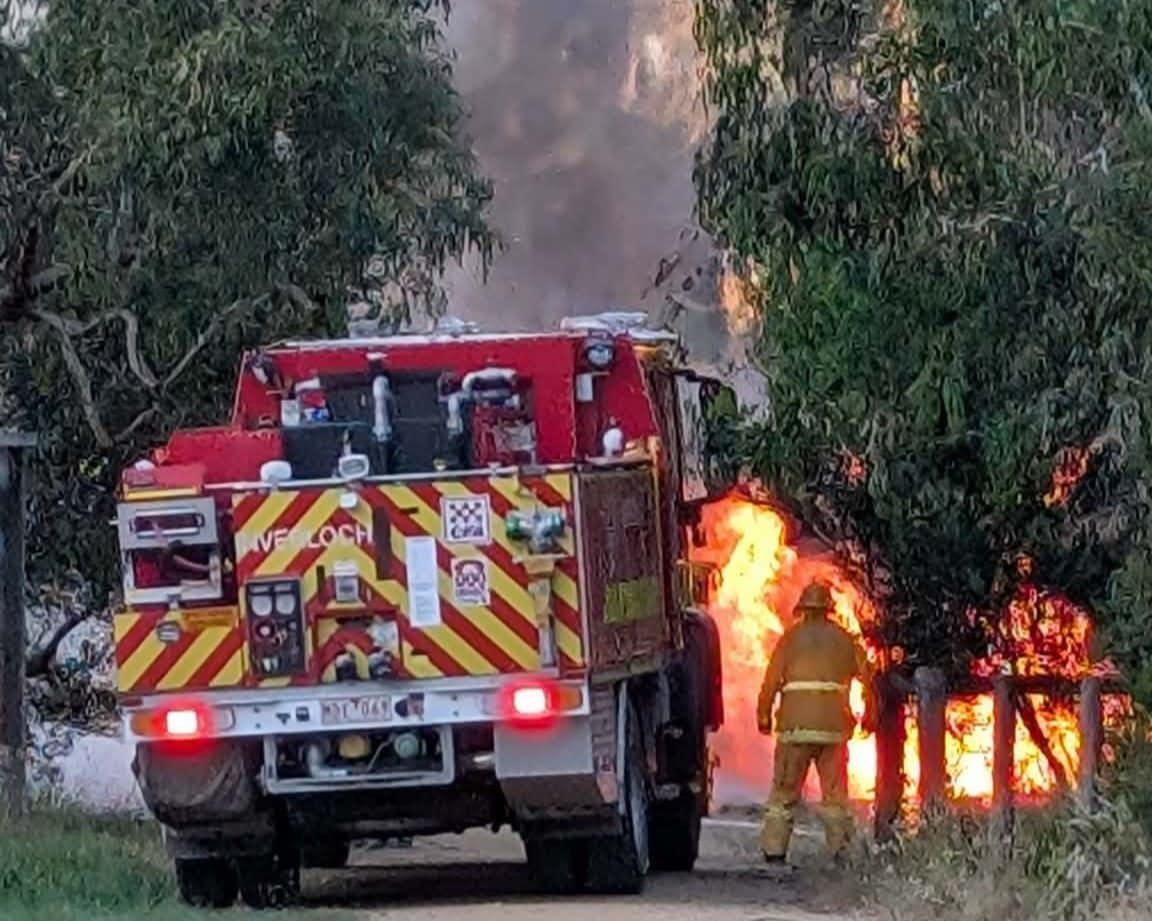 Fire fighters and police respond to suspicious fire in Wonthaggi Wetlands