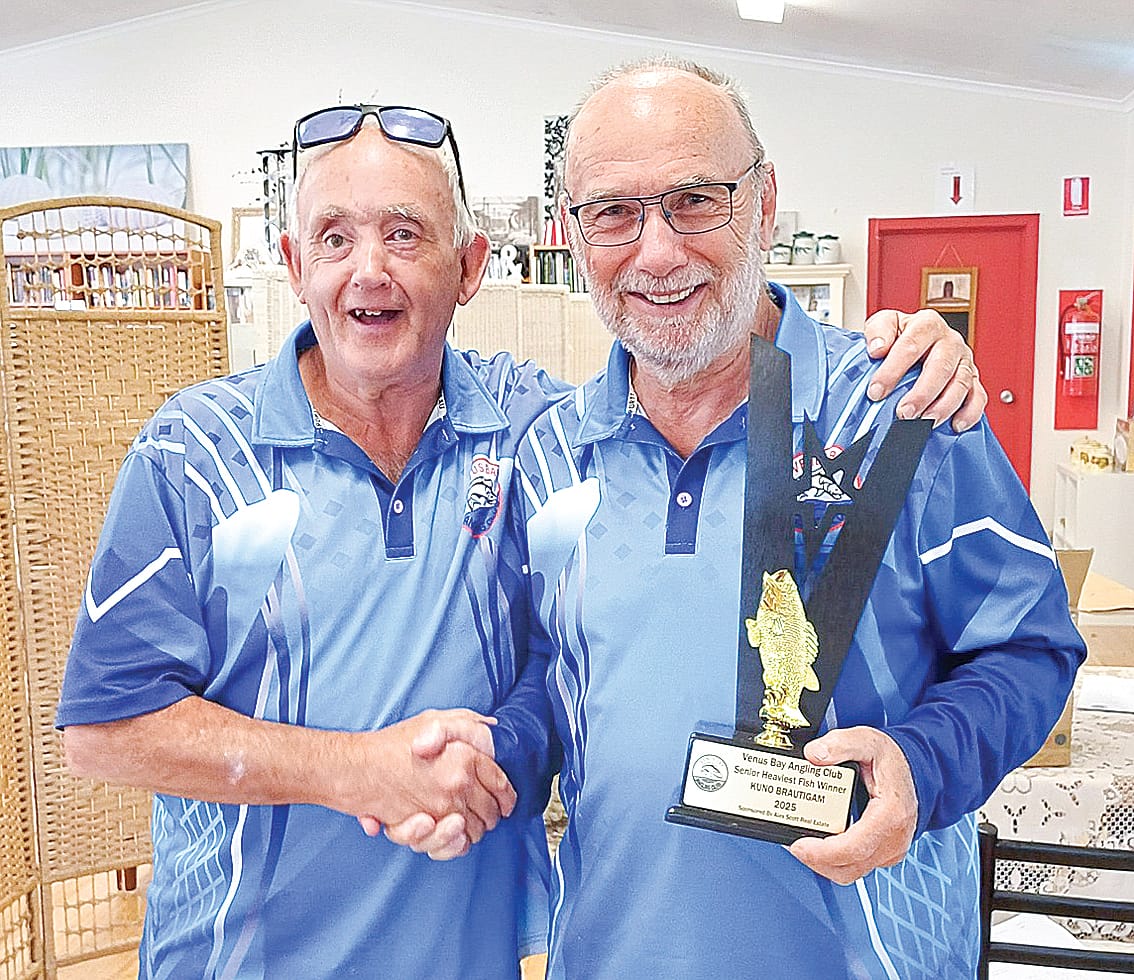 Venus Bay Angling  Club recognise the heaviest catch