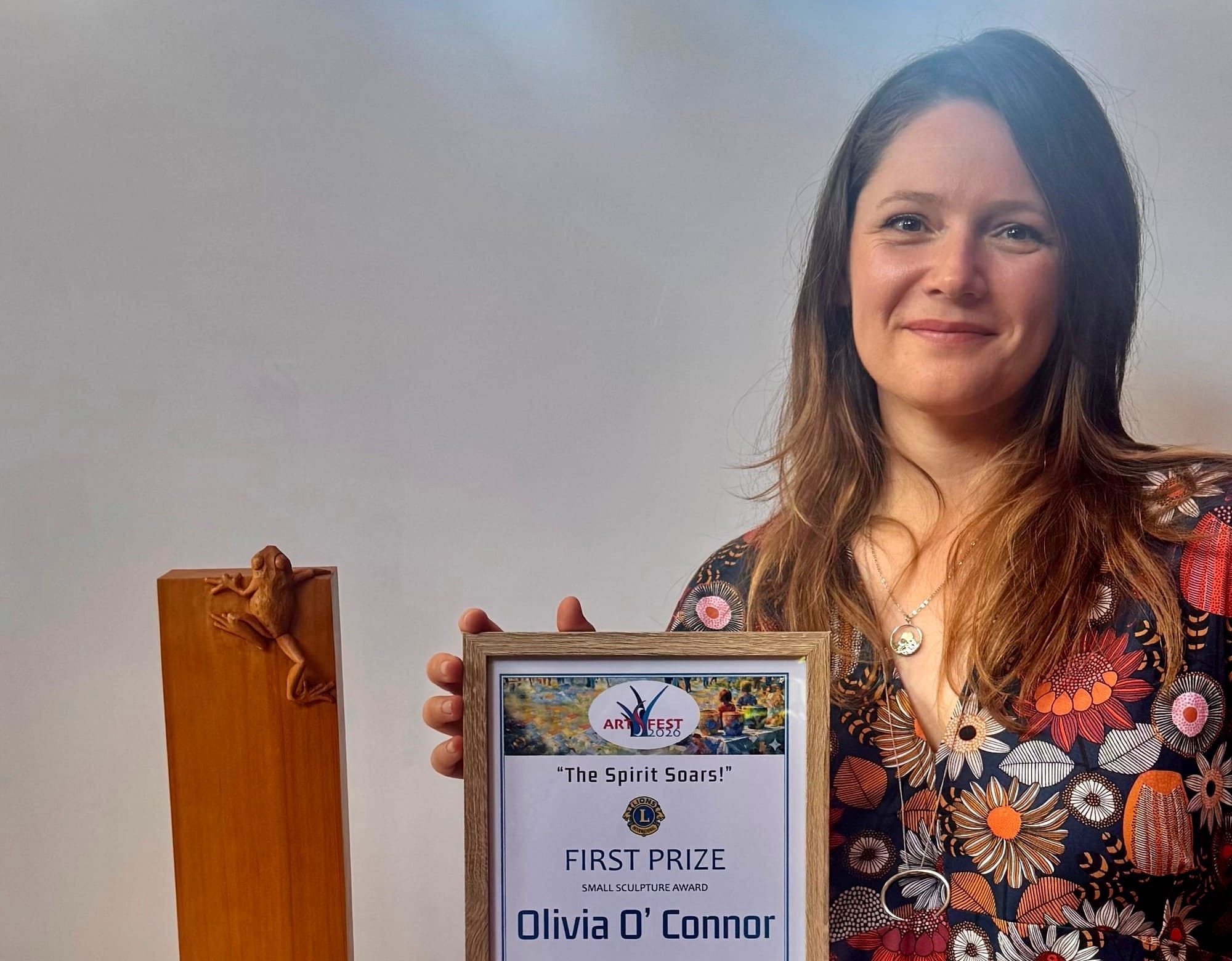 Woodcarver Olivia O’Connor awarded Neerim ArtsFest 2026 Small Sculpture Prize