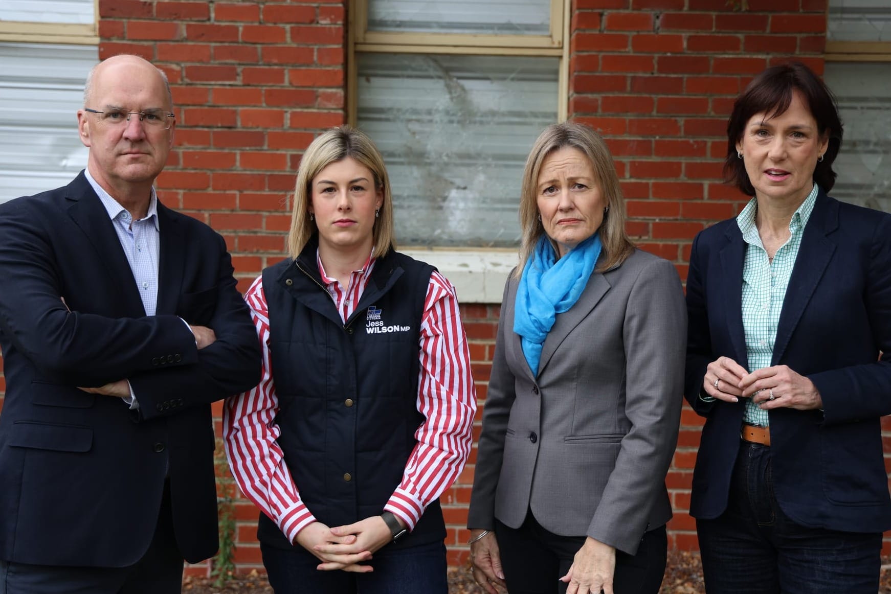 Wilson slams stalled hospital and derelict old tech site in Wonthaggi visit