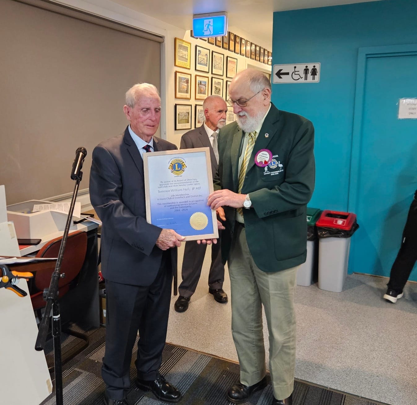President farewelled as Lions donate $60,000 at changeover
