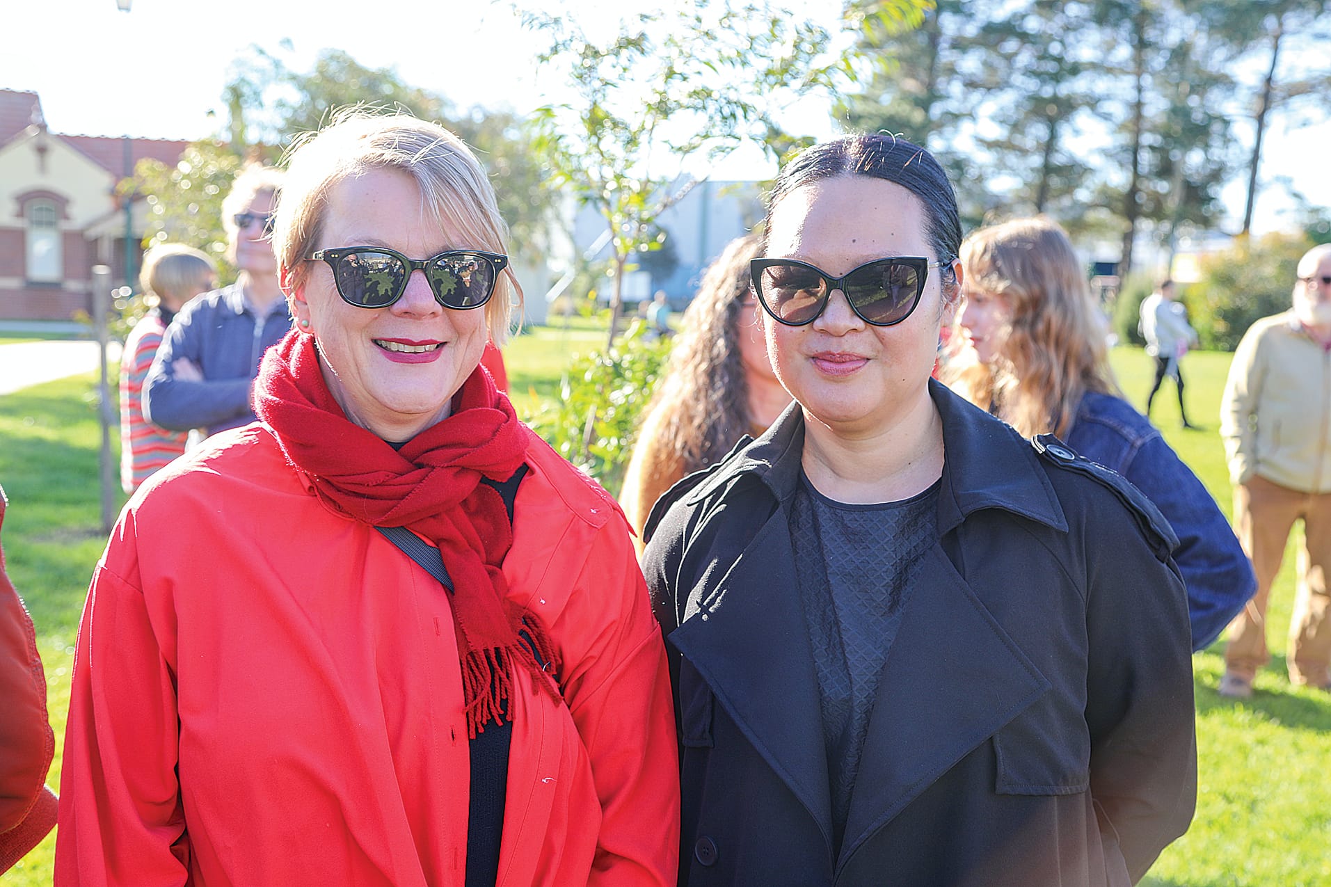 Bass Coast Shire Mayor Cr Brett Tessari, artist Kay Abude and State Bass MP Jordan Crugnale at the opening.