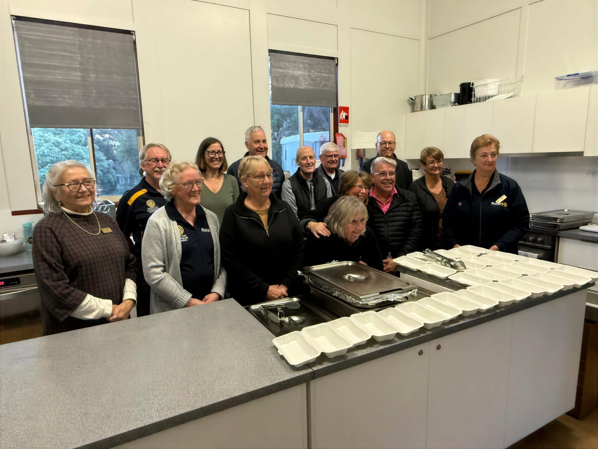 Cowes Community Meal volunteers in the kitchen