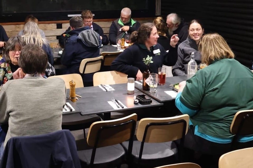 The Korumburra gathering brought local farmers together to share a free meal.