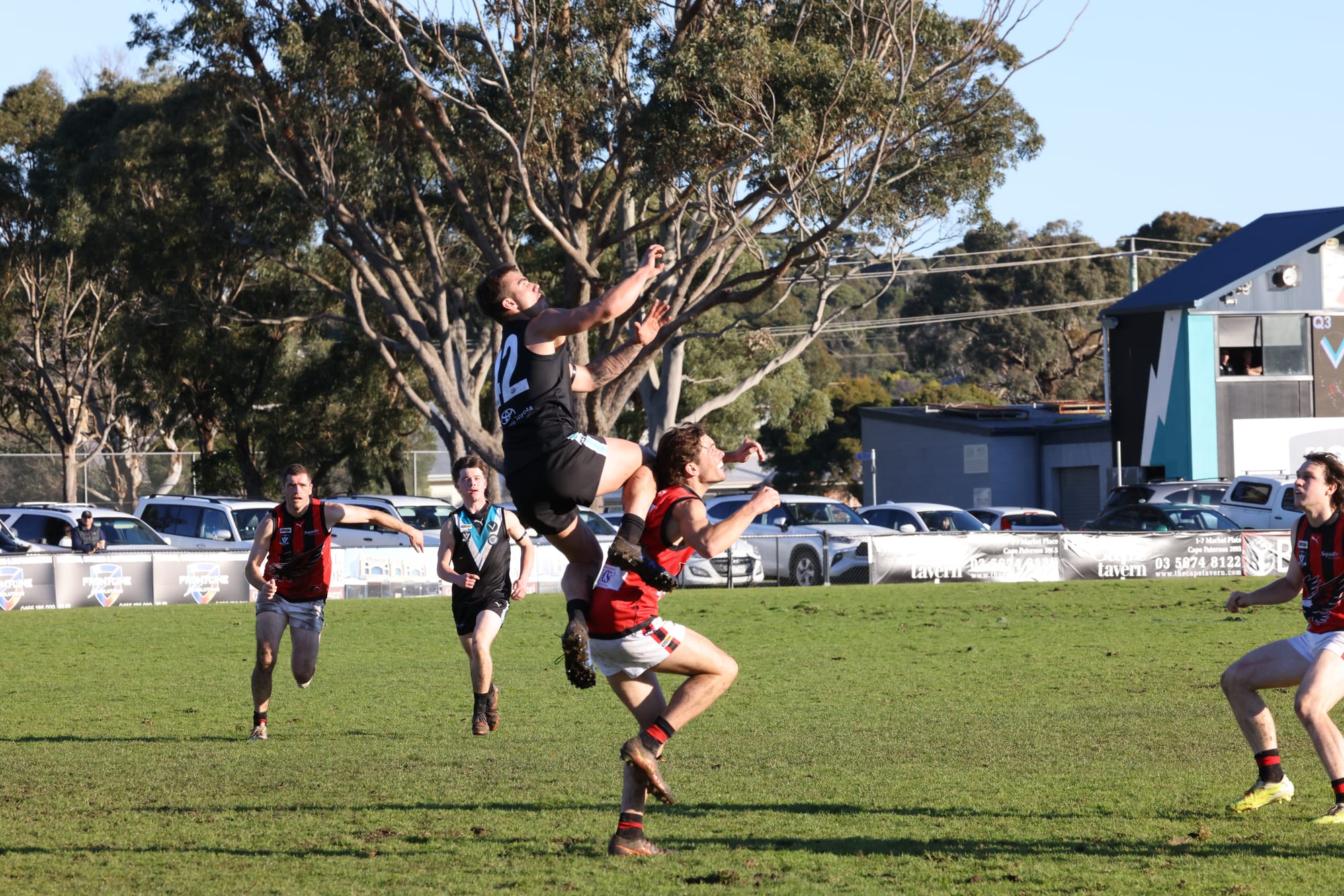 Jaxon Foon gets the sit on his Maffra opponent.