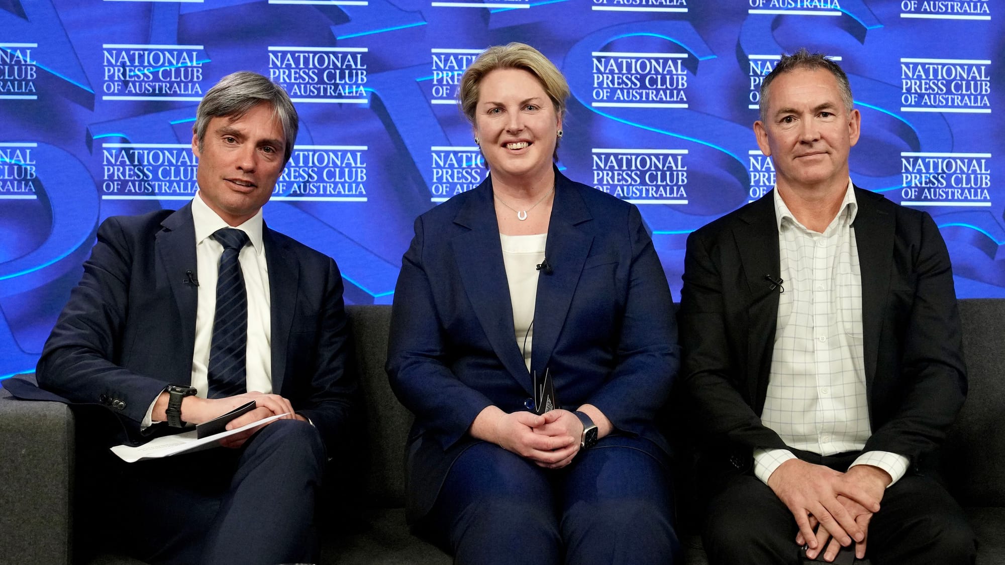Dr Nick Coatsworth, Mary Aldred and Rohan Pike at the National Press Club