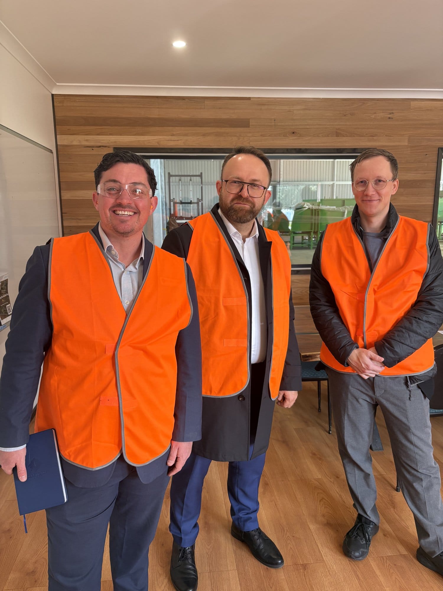 From left, Cr Nathan Hersey, Mr Maciej Kolczynski and Bremen government innovation manager David Meyer.