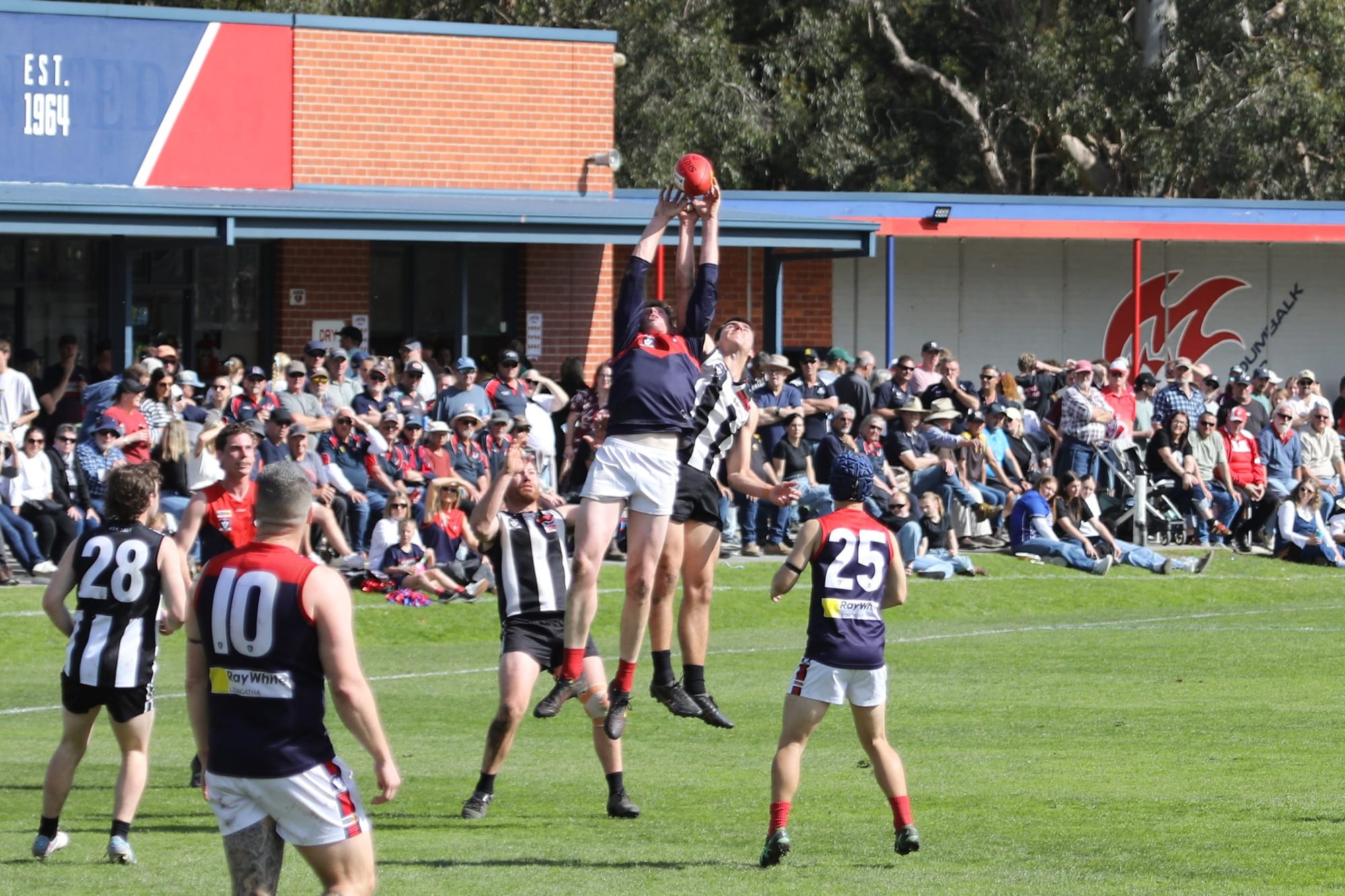 Timothy Harris marks the ball for MDU