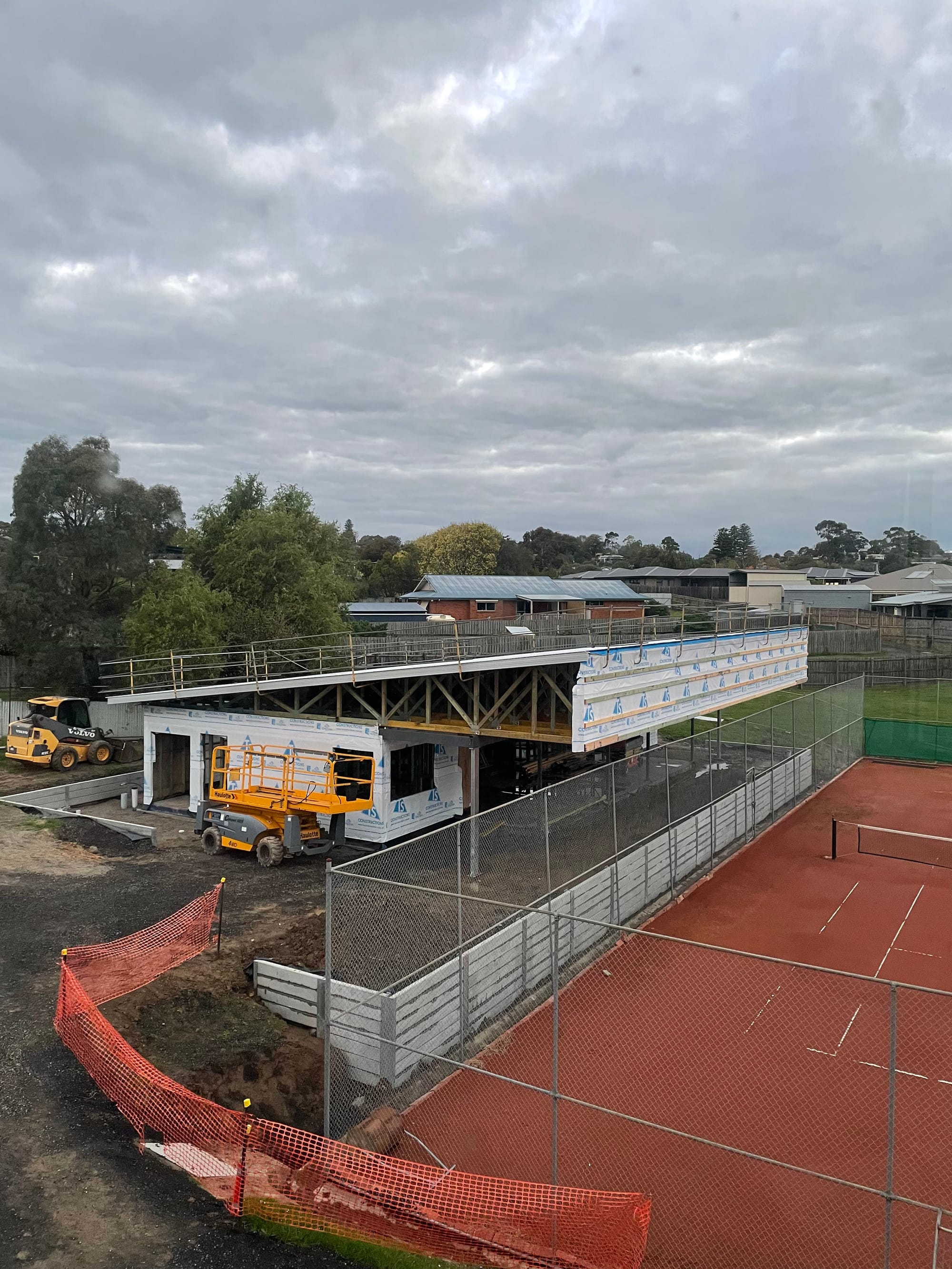 Work is progressing on the new Korumburra Tennis Club clubrooms, which have an official completion date of December 2.